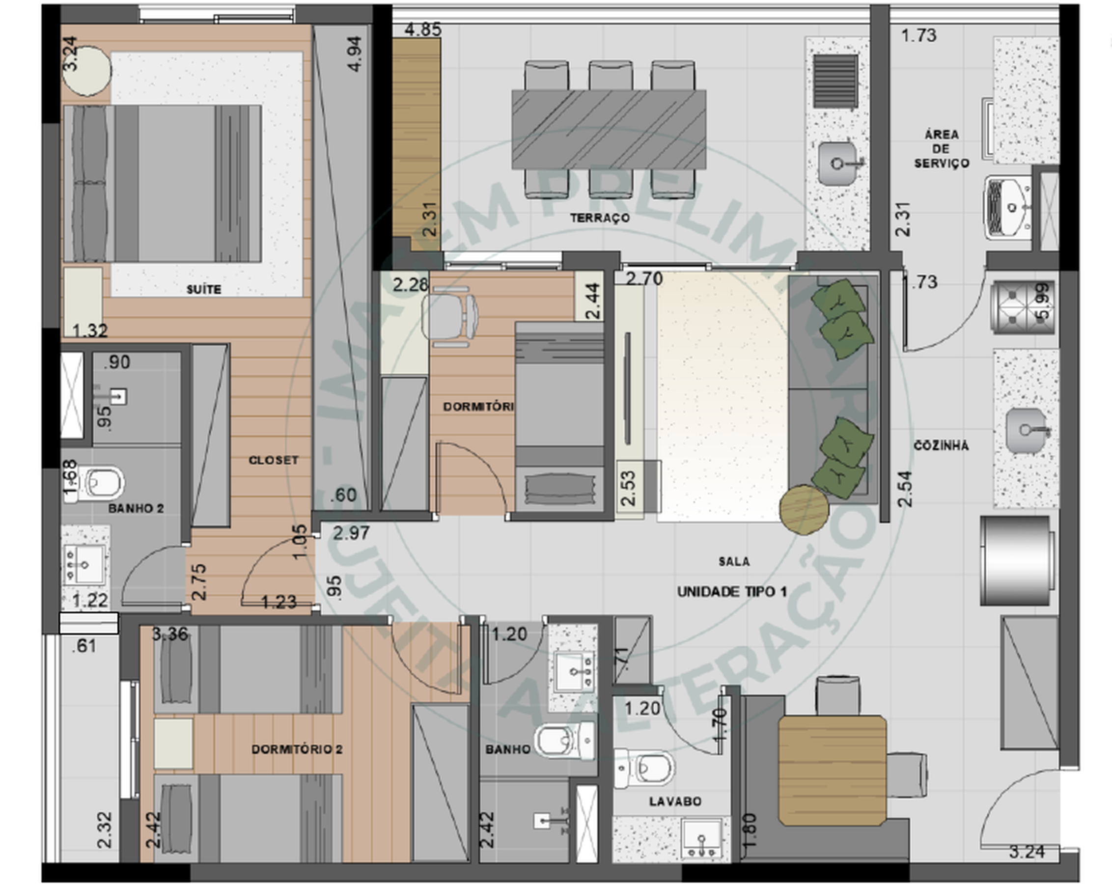 3 dorm 90m² – Vila Ares Saúde