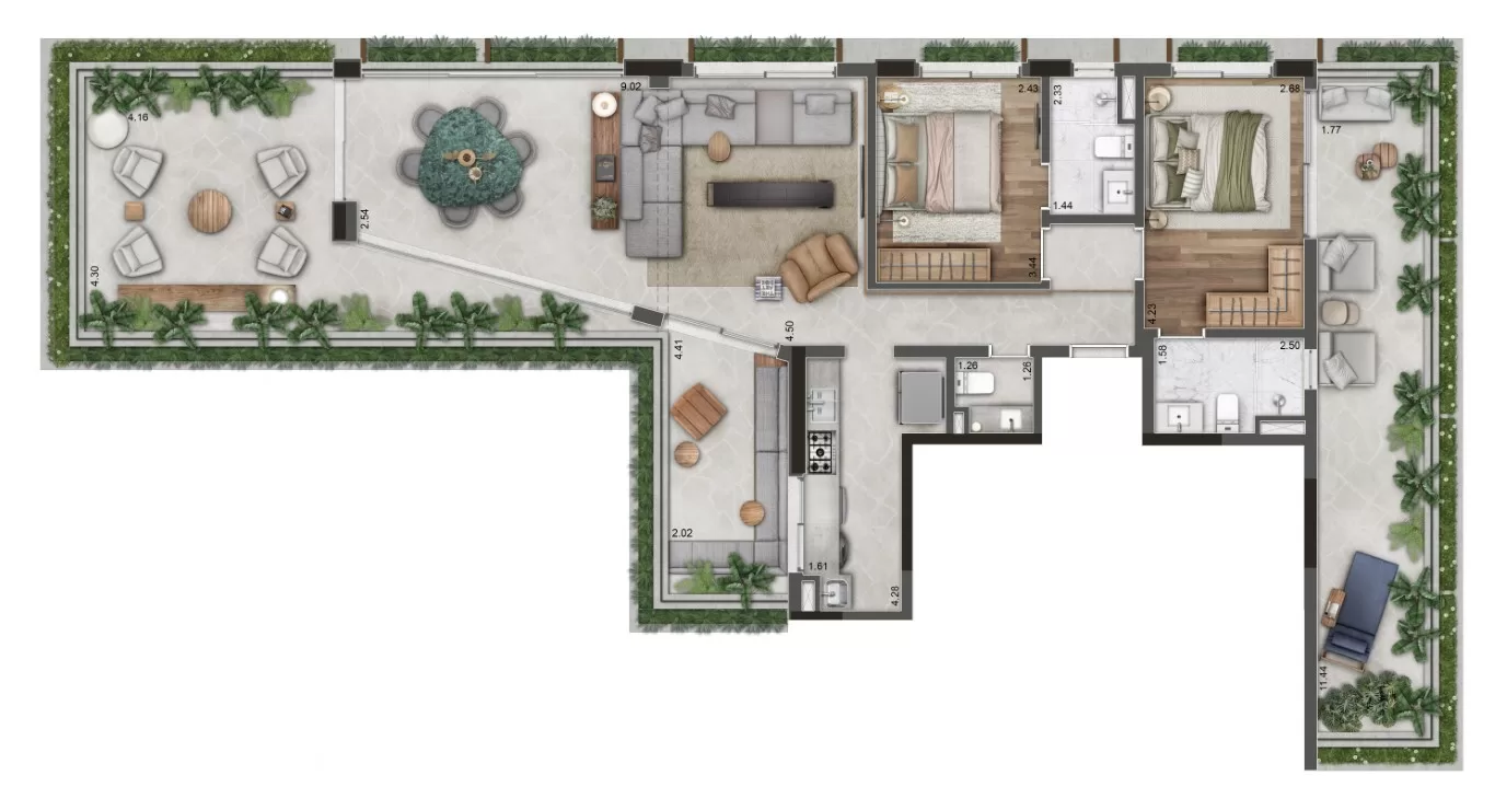 2-dorm-173m² – 177 Jerônimo – Residencial