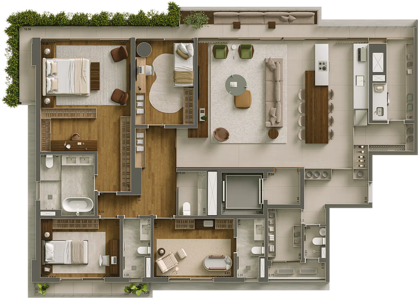 Teçá Itaim - 4 dorms - 2 Suítes – Teça Alma Brasileira