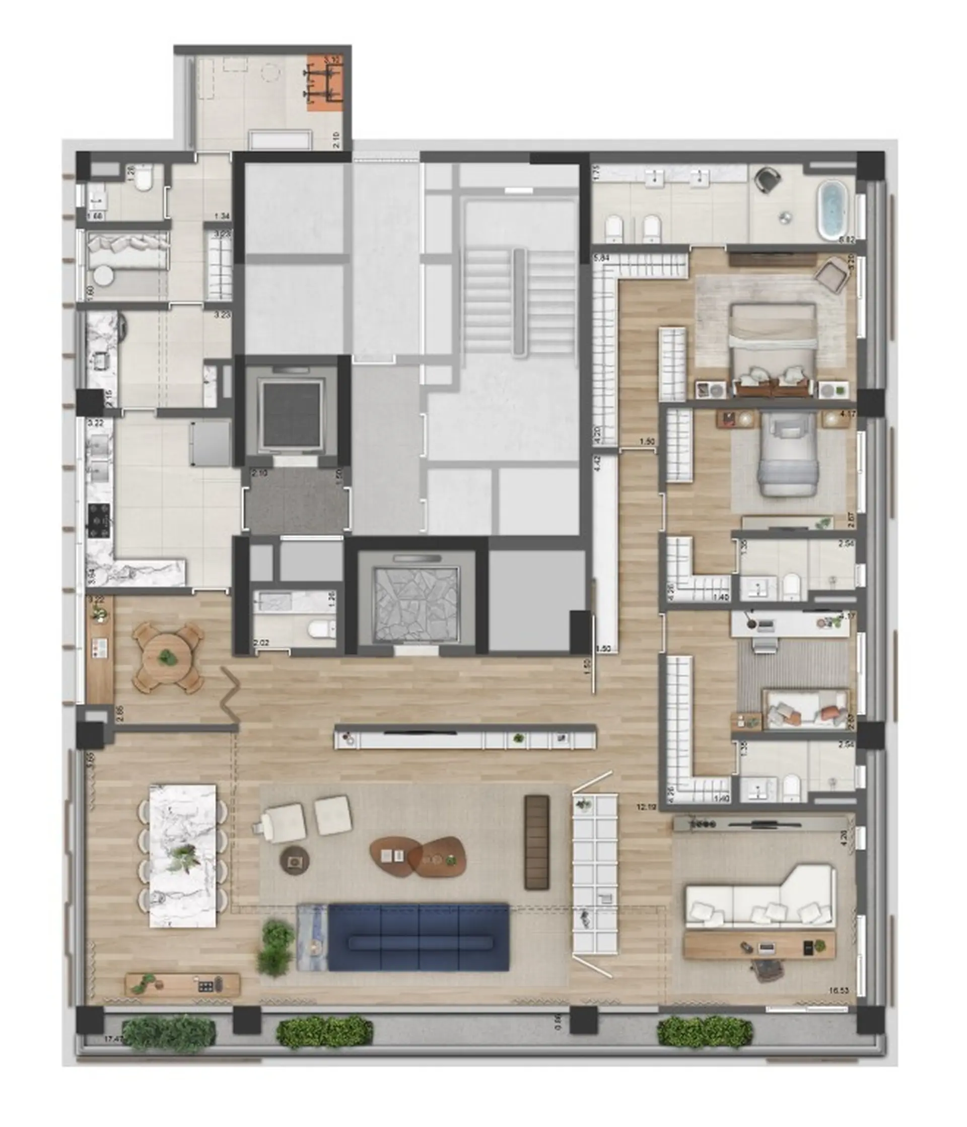 Planta 1 – AYYA Jardins – Residencial
