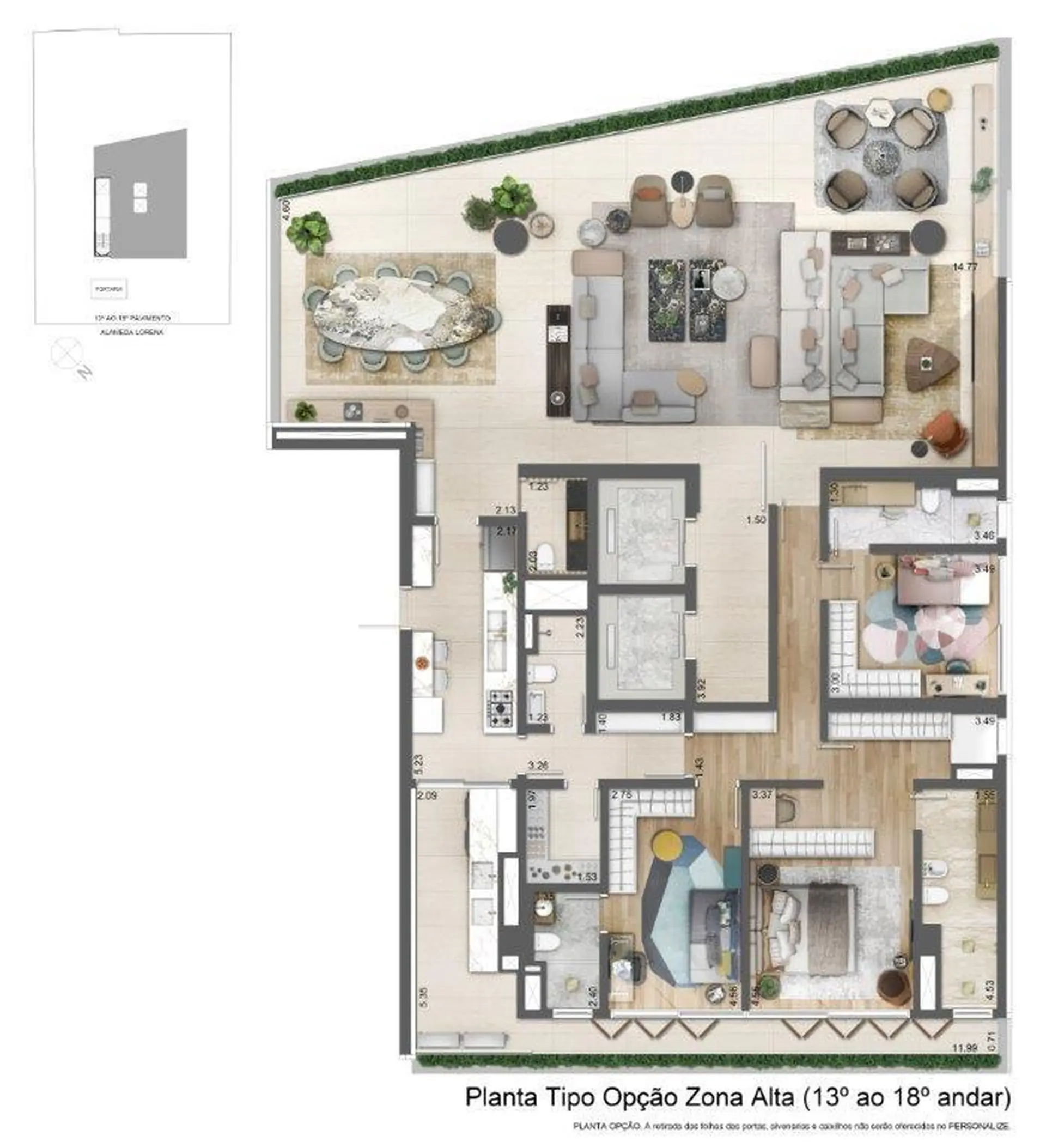 Planta 1 – Facces Jardins by Helbor