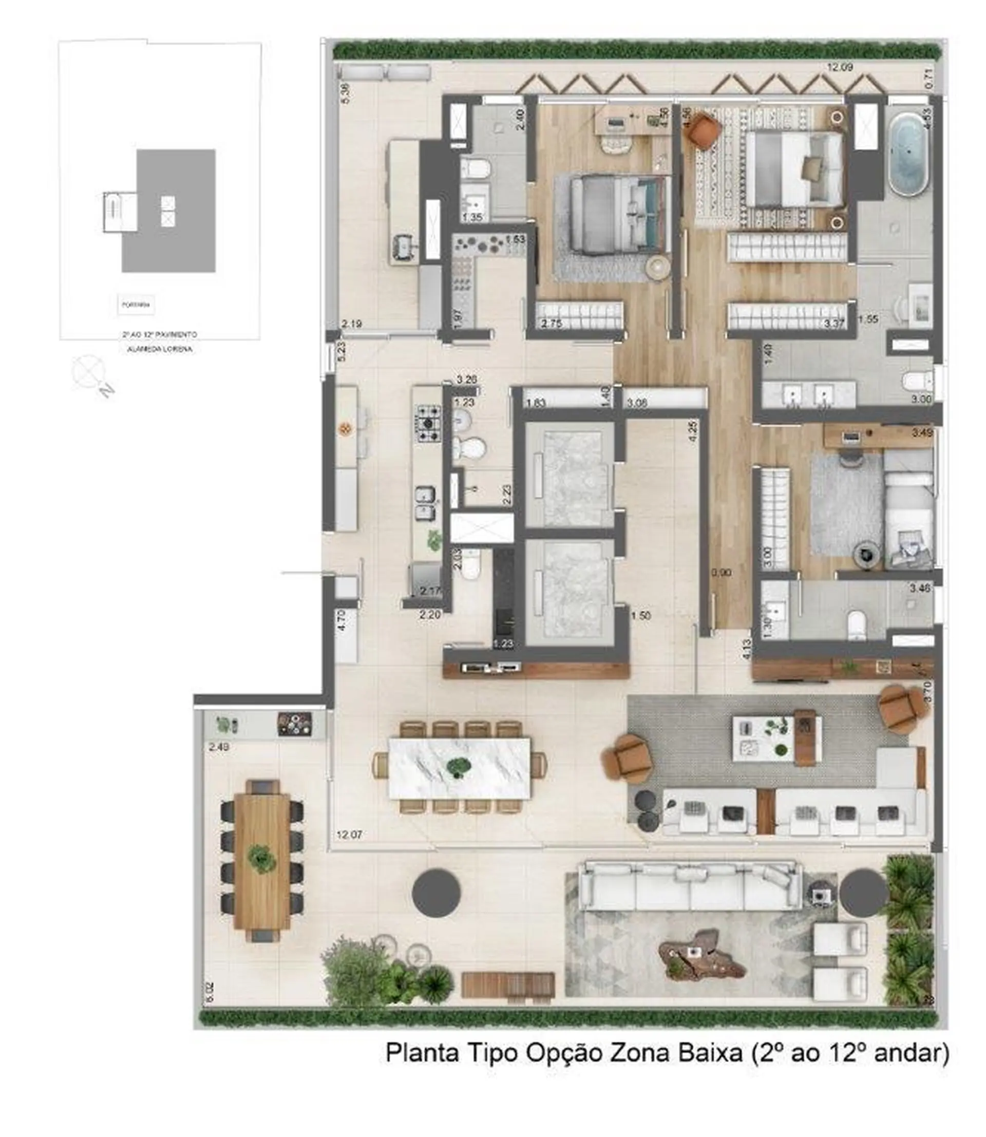 Planta 4 – Facces Jardins by Helbor