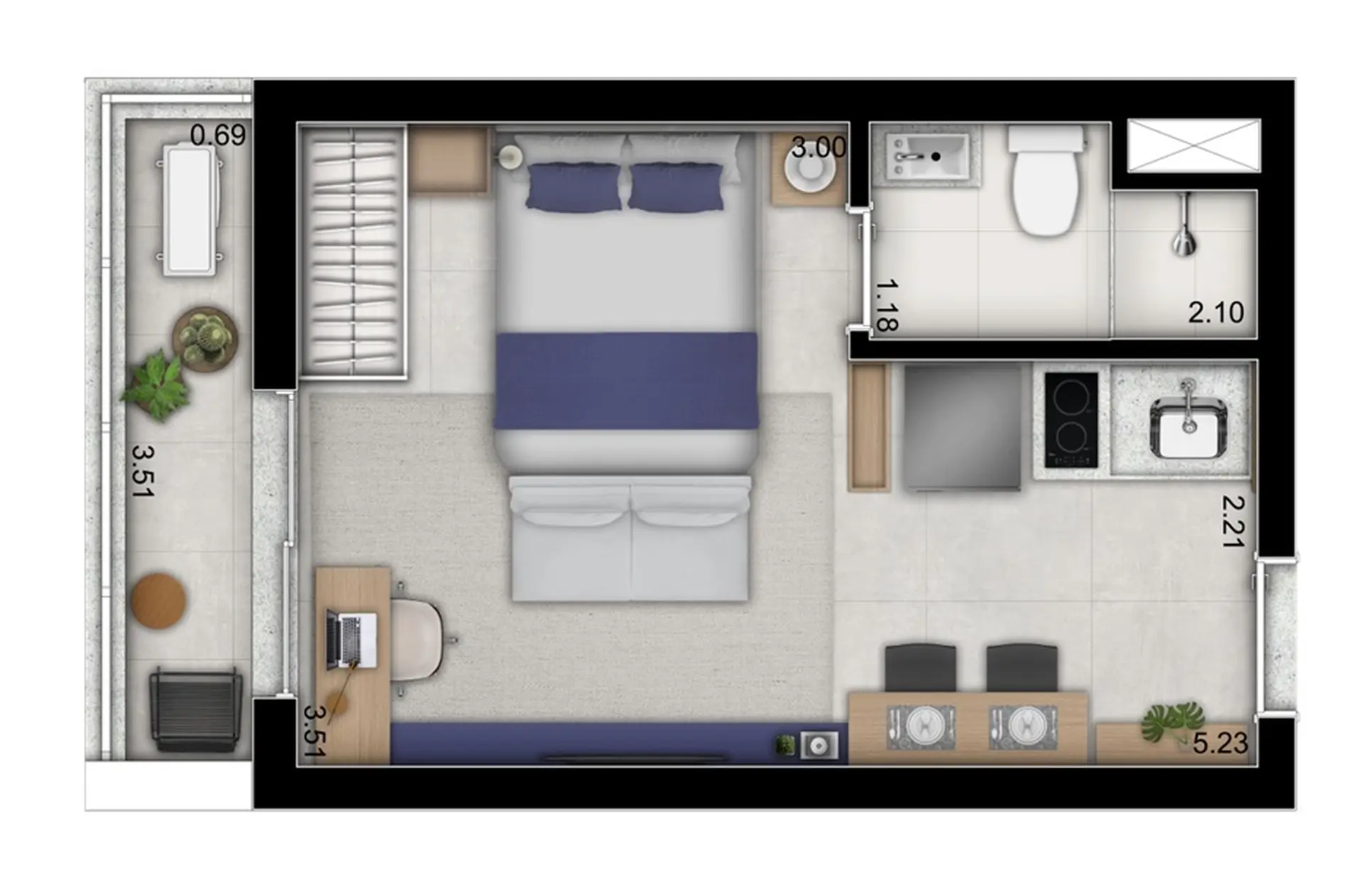 Planta 1 – Ímpar 737 Home Boutique – Residencial