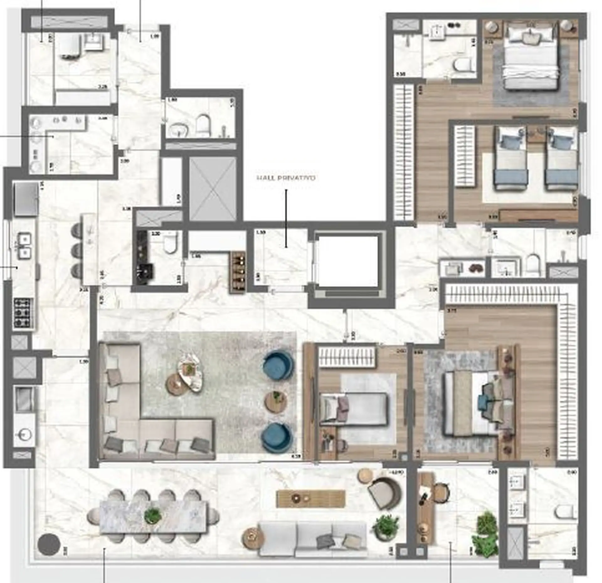 Planta 1 – Le Jardin Cyrela by YOO – Residencial