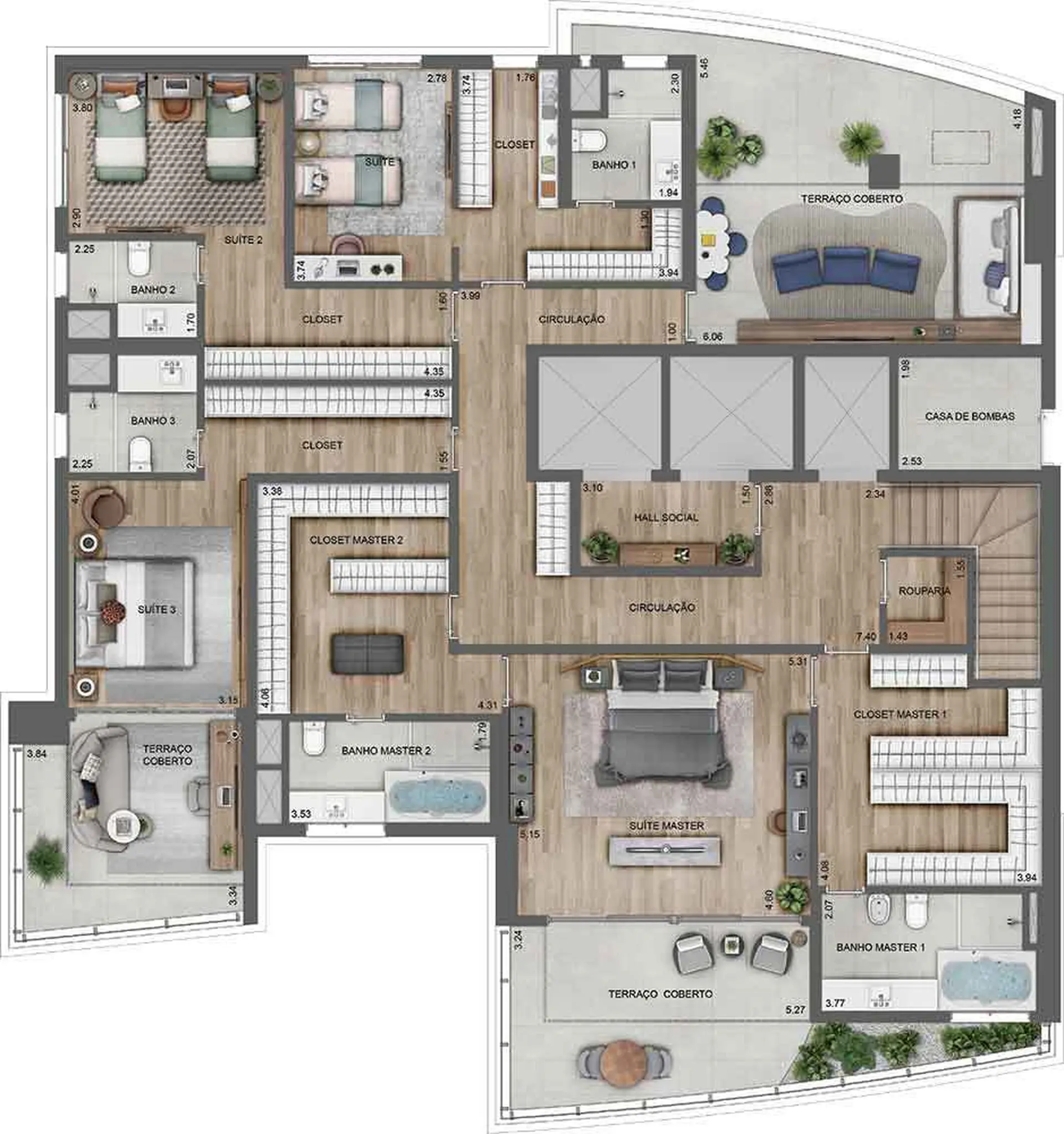 Planta 3 – Lindenberg Ibirapuera