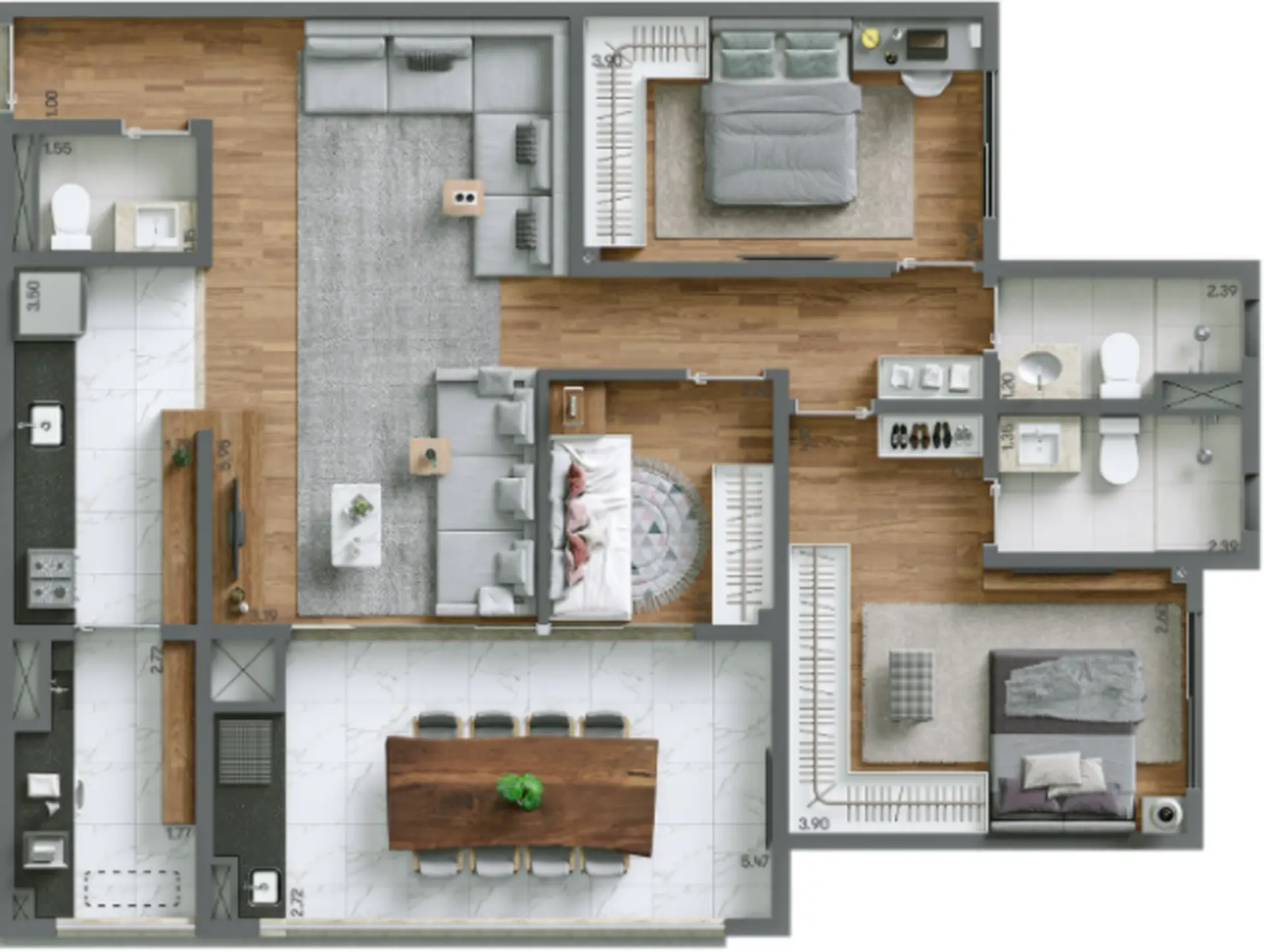 Planta 2 – Living Alto do Ipiranga