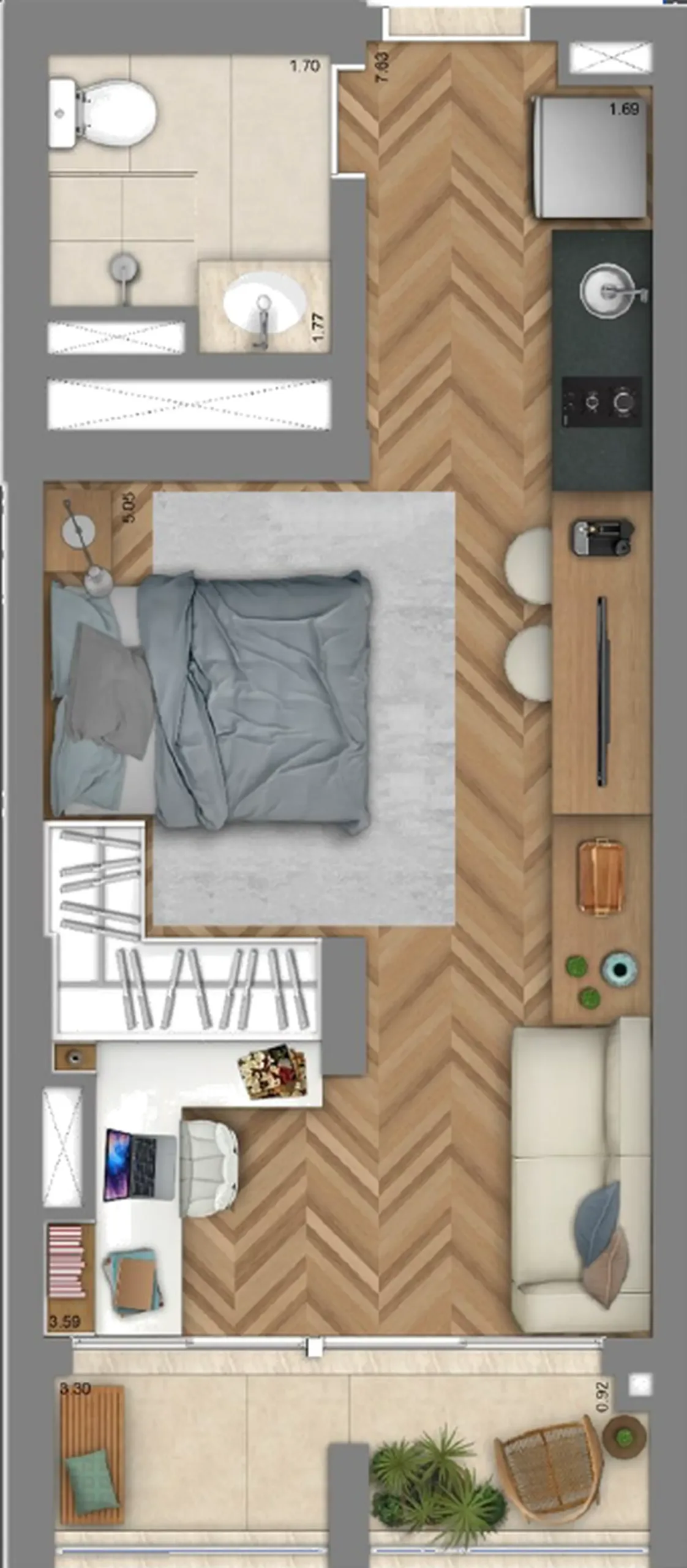 Planta 4 – Living Alto do Ipiranga