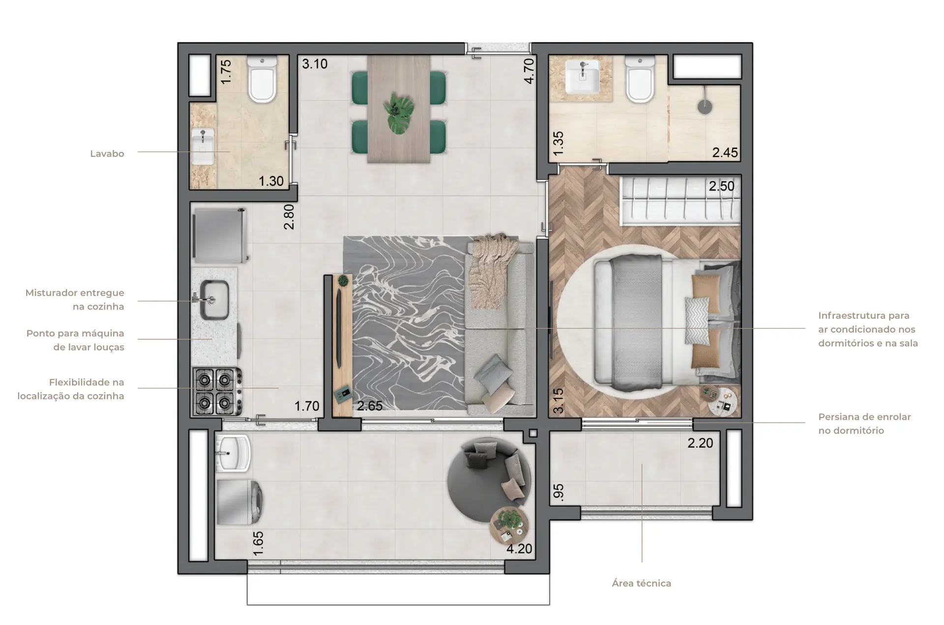 Planta 2 – Quattri Cyrela Vila Mariana