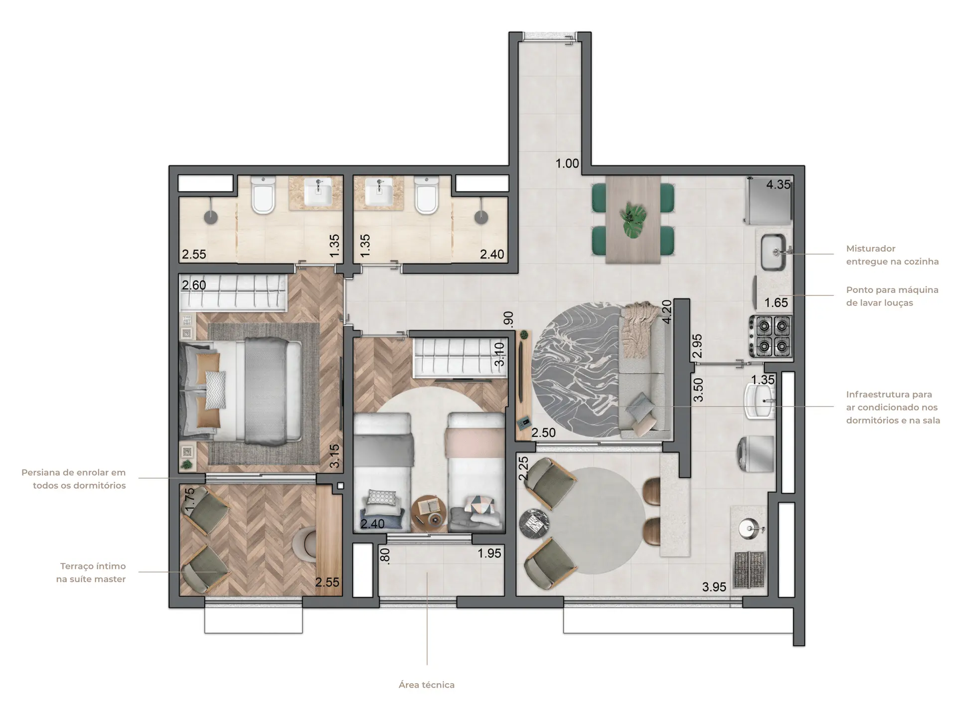 Planta 3 – Quattri Cyrela Vila Mariana
