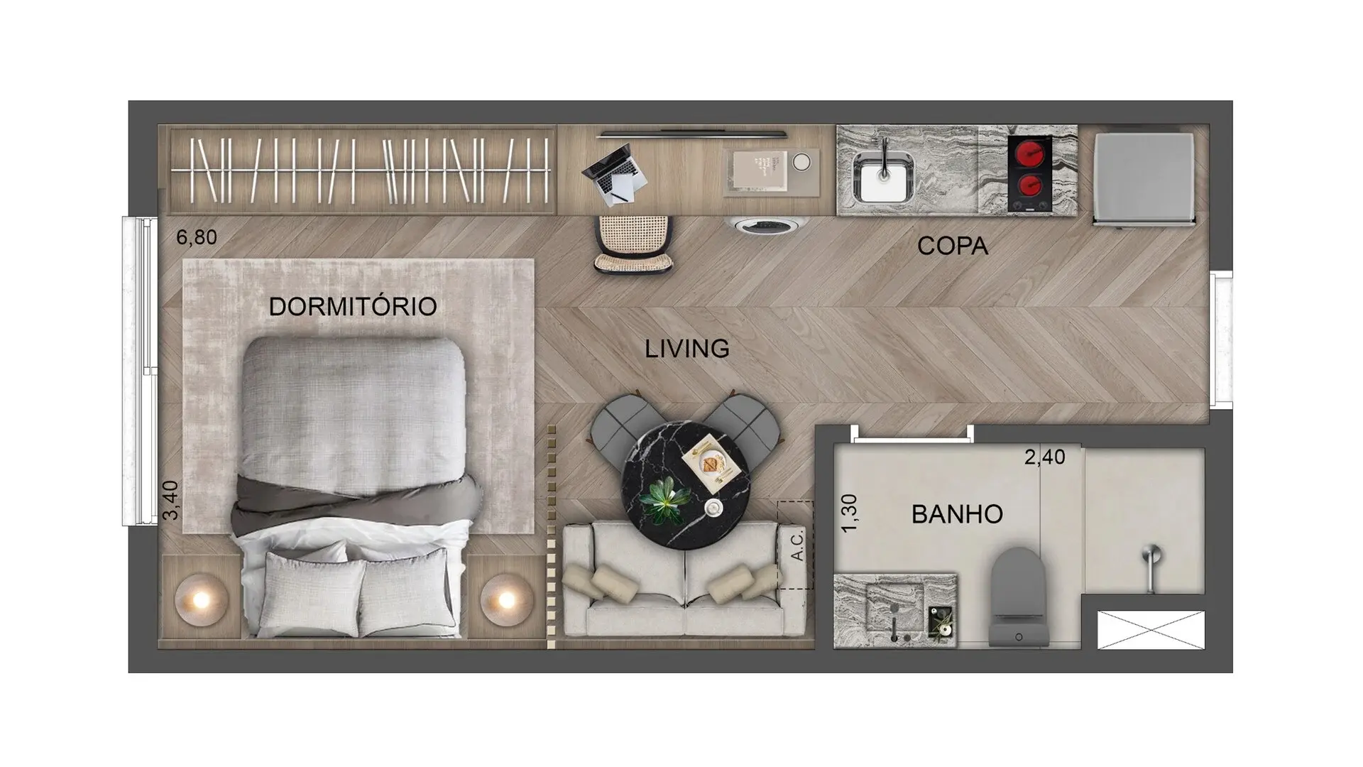 Planta 1 – The View Ibirapuera Residences
