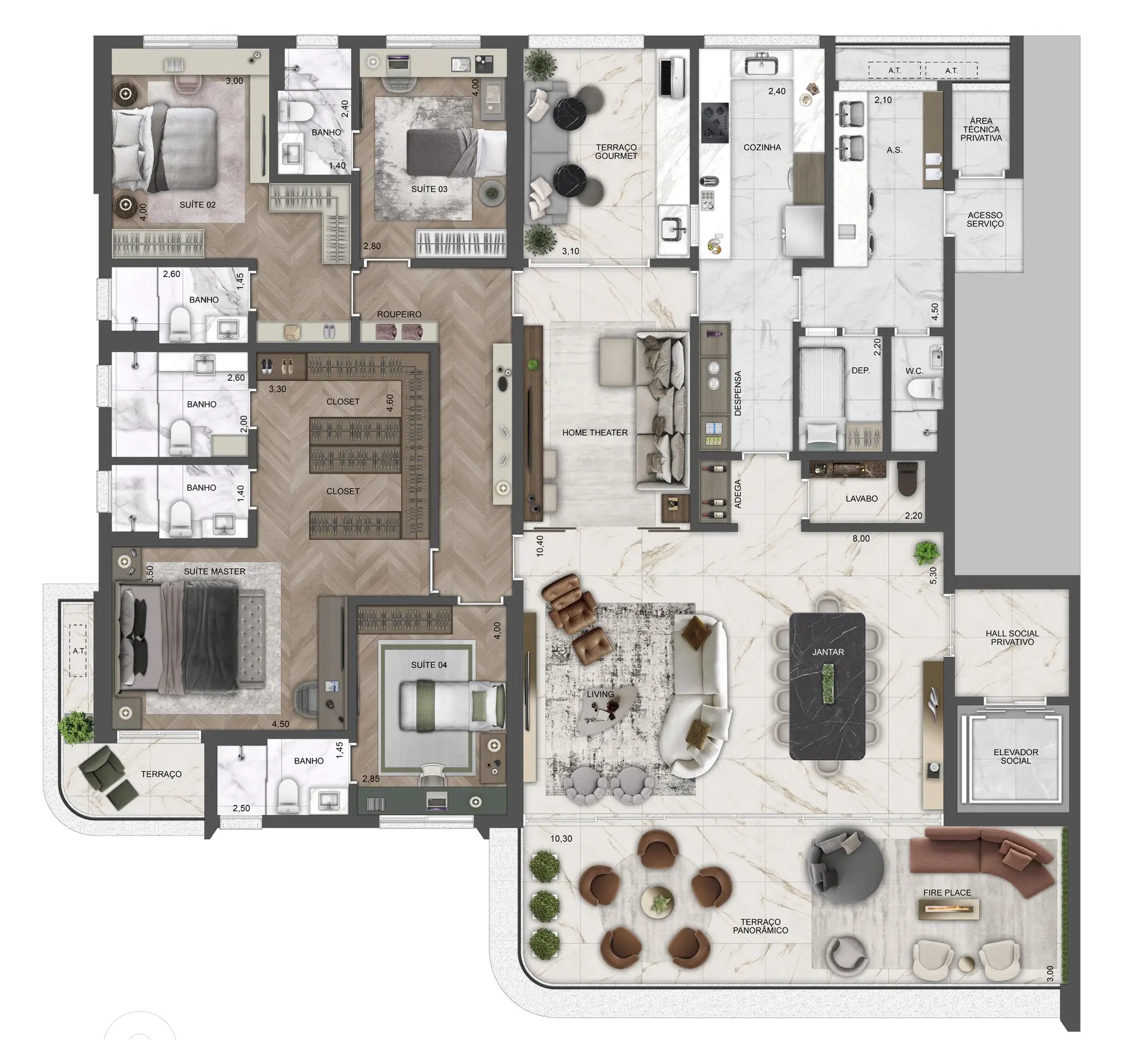 Planta 1 – The View Ibirapuera