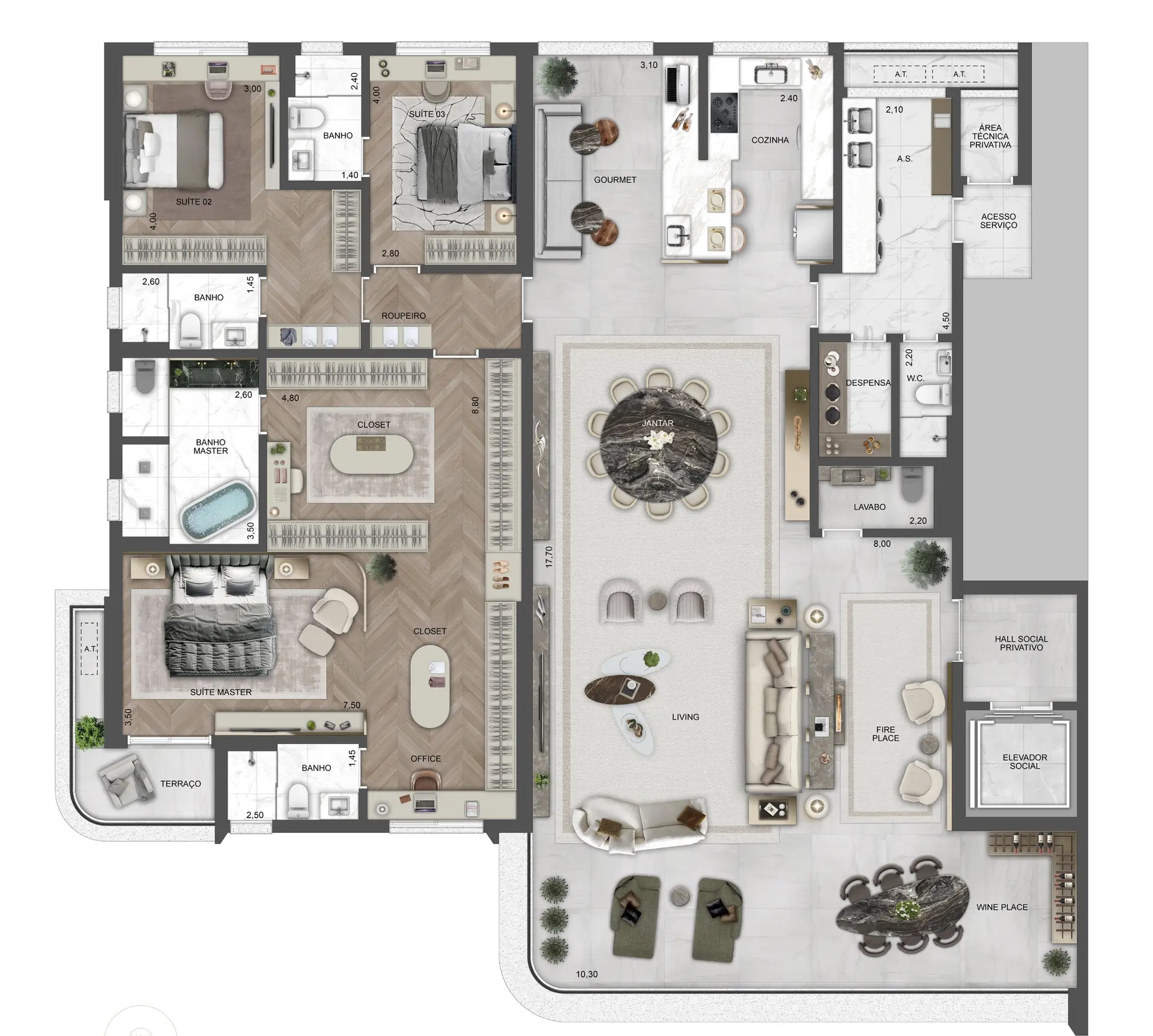Planta 3 – The View Ibirapuera