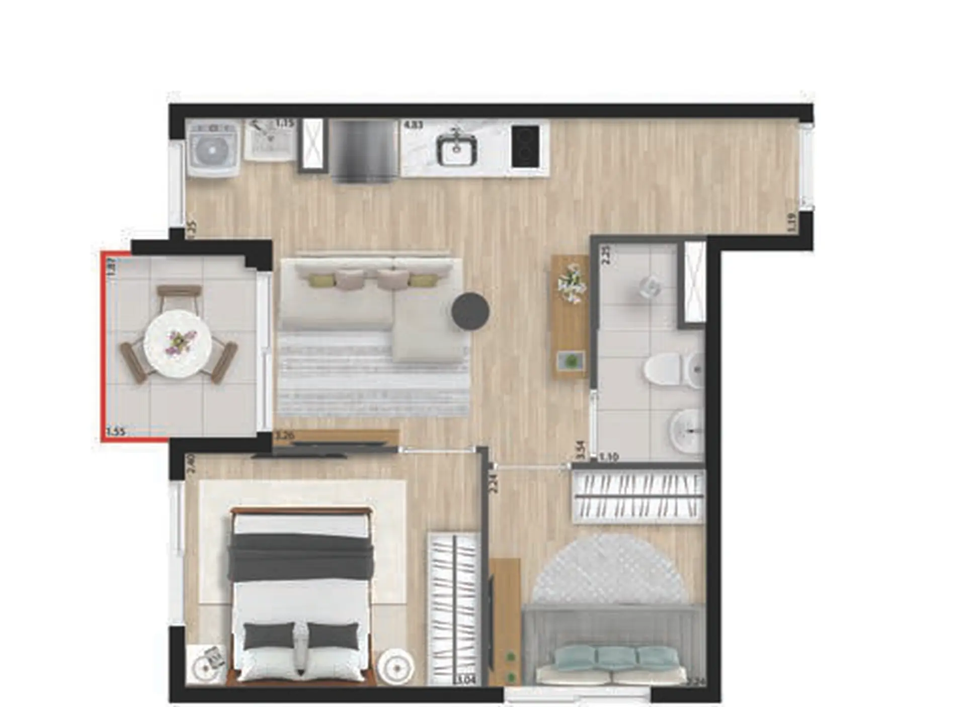 Planta 3 – Bracon Perdizes – Residencial
