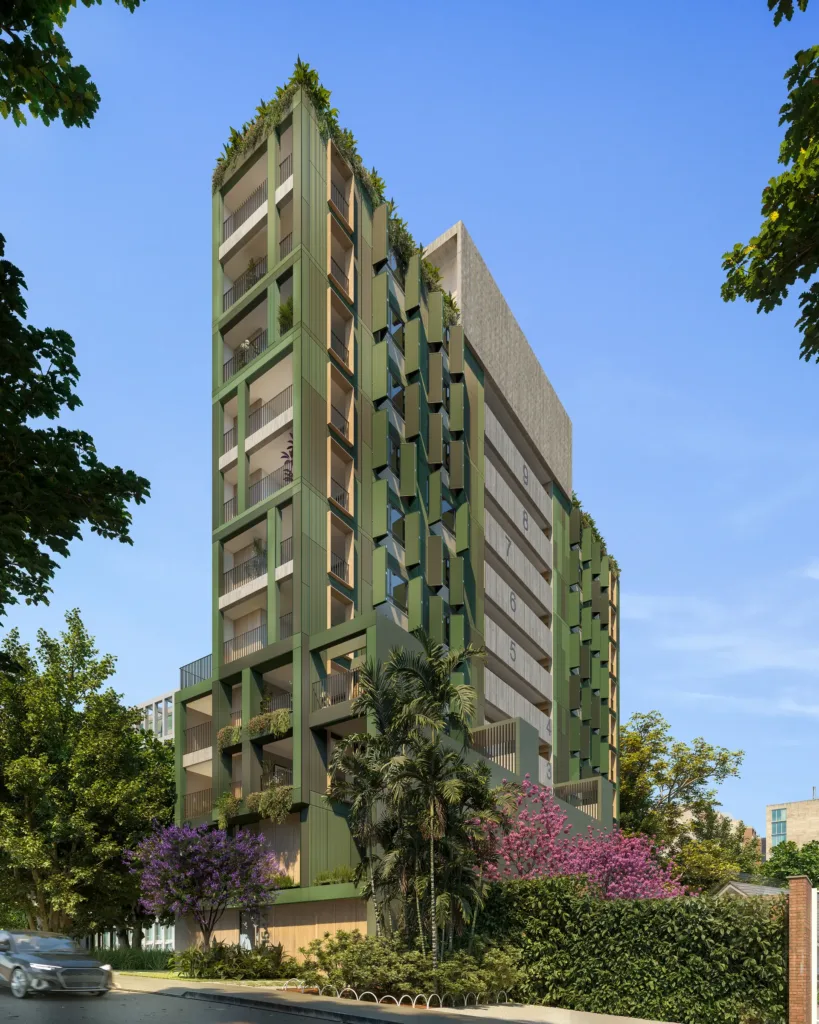 Fachada do empreendimento Casa Vertical Apinajés