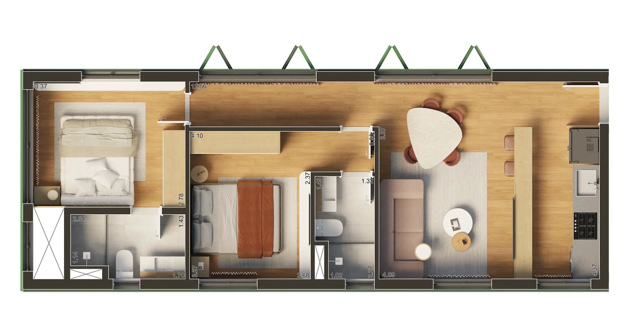Planta 3 – Casa Vertical Apinajés