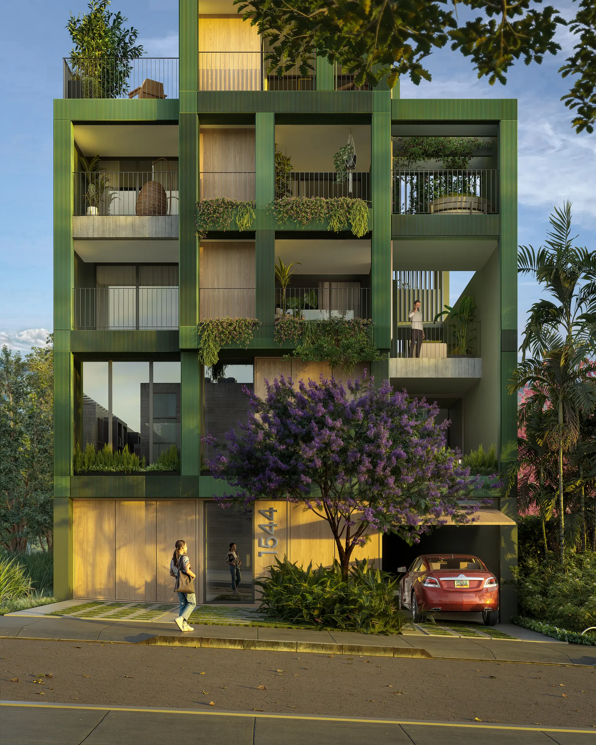 Fachada Casa Vertical Apinajés – Sumaré