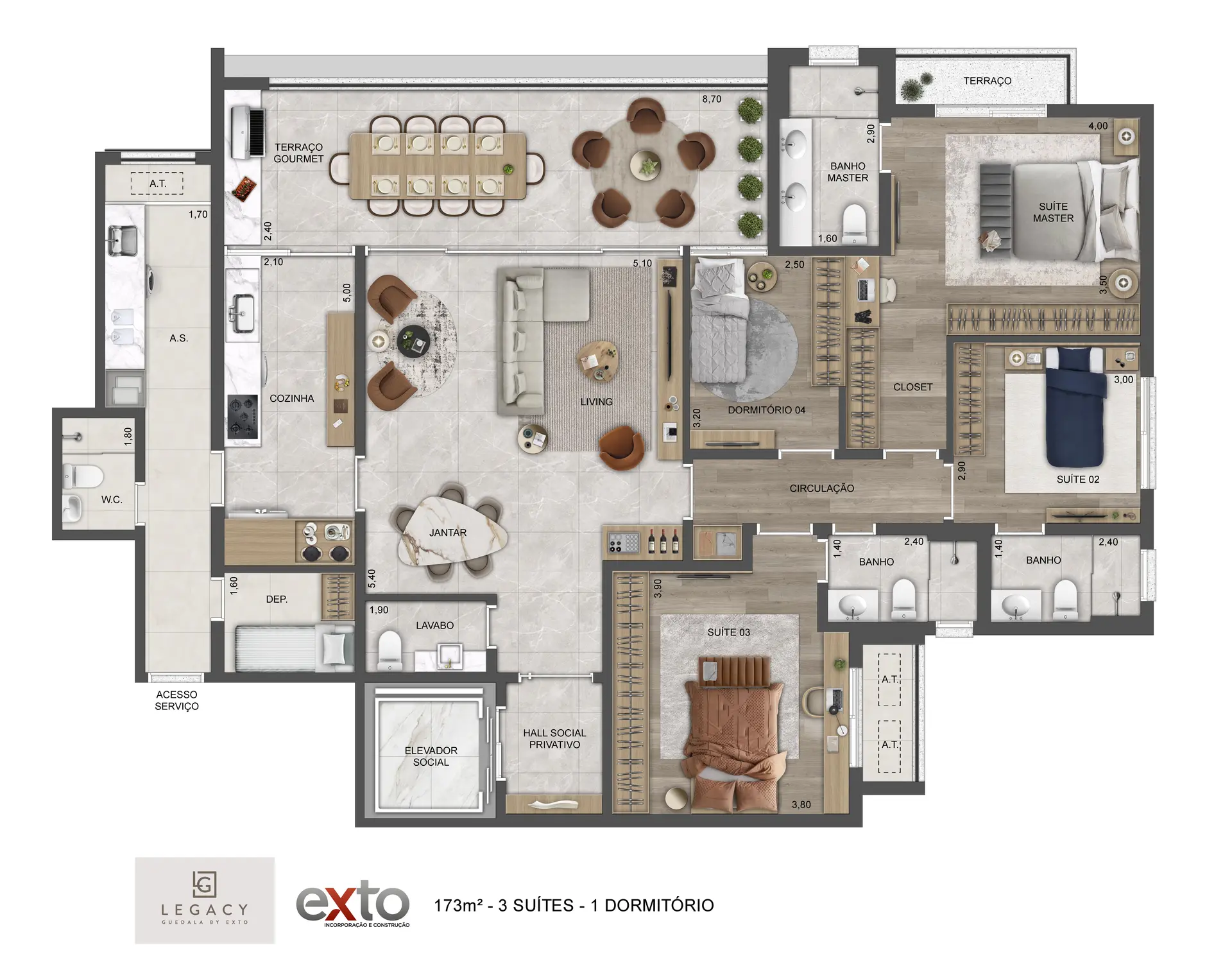 Planta 3 – Legacy Guedala