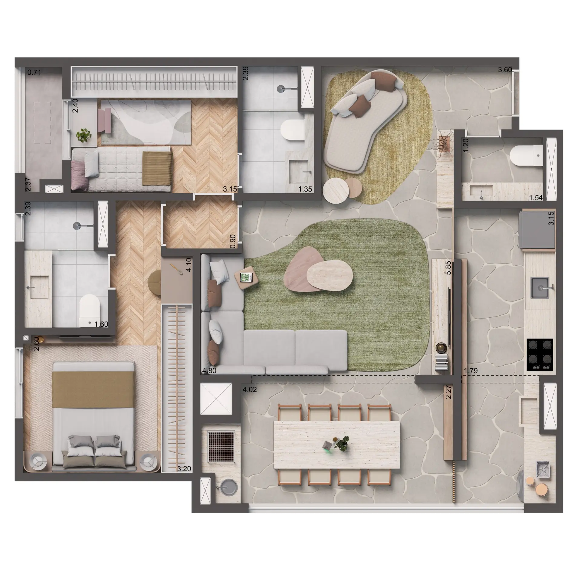 Planta 2 – Living Grand Village Freguesia do Ó