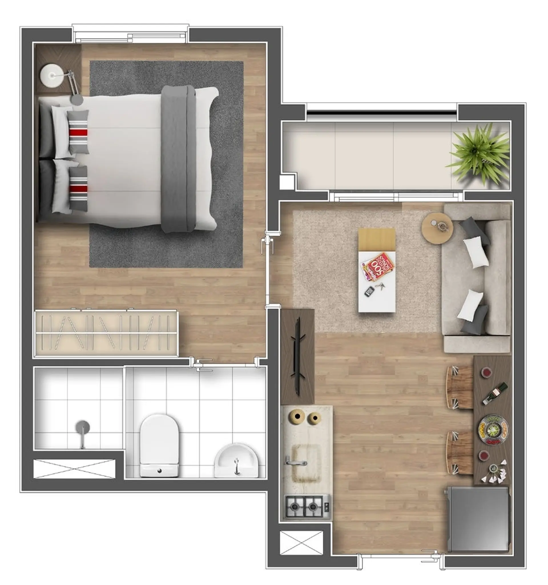 Planta 2 – Mundo Apto Brooklin