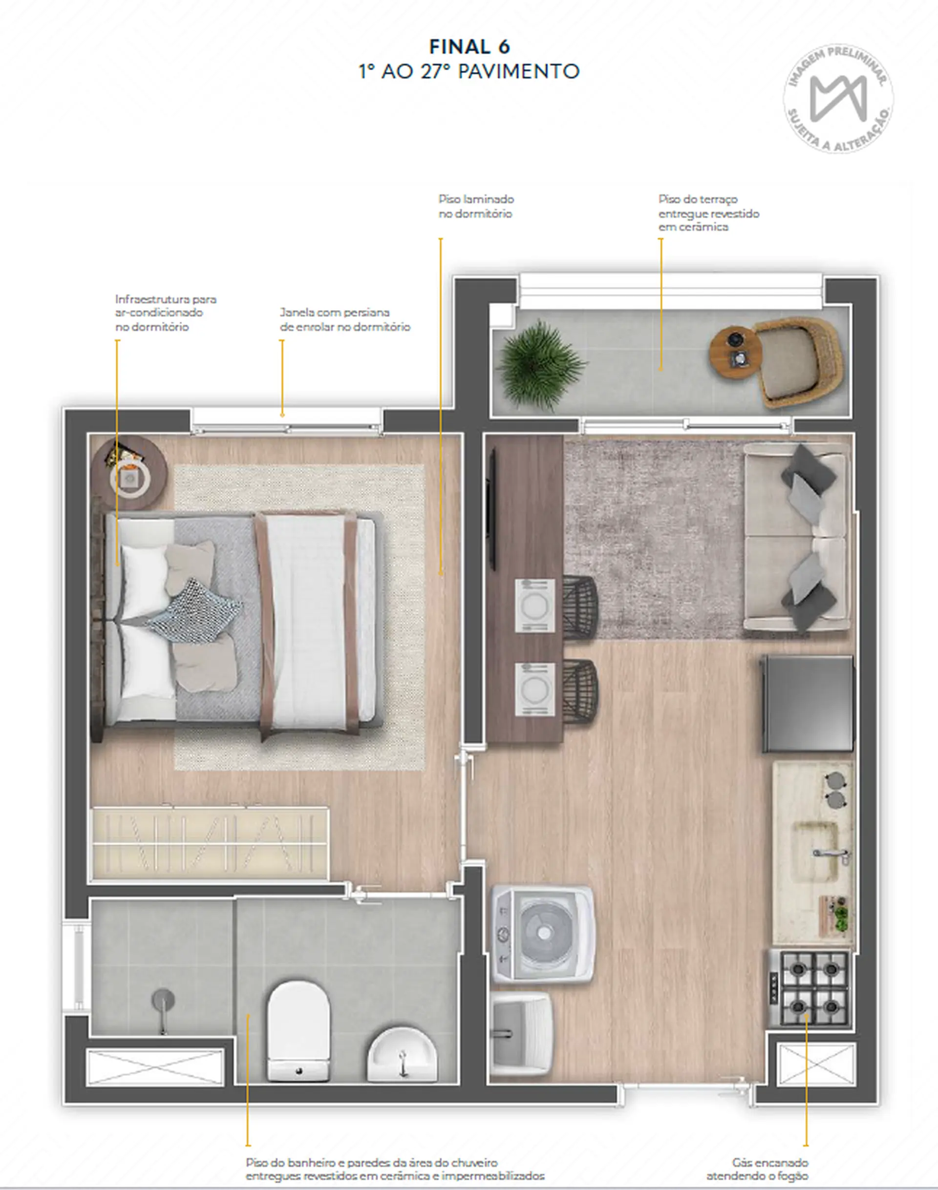 Planta 2 – Mundo Apto Elevato Brooklin