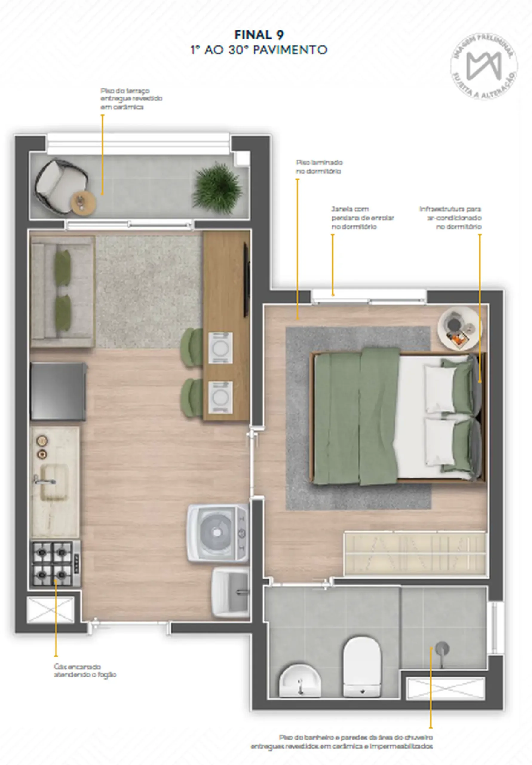 Planta 3 – Mundo Apto Elevato Brooklin
