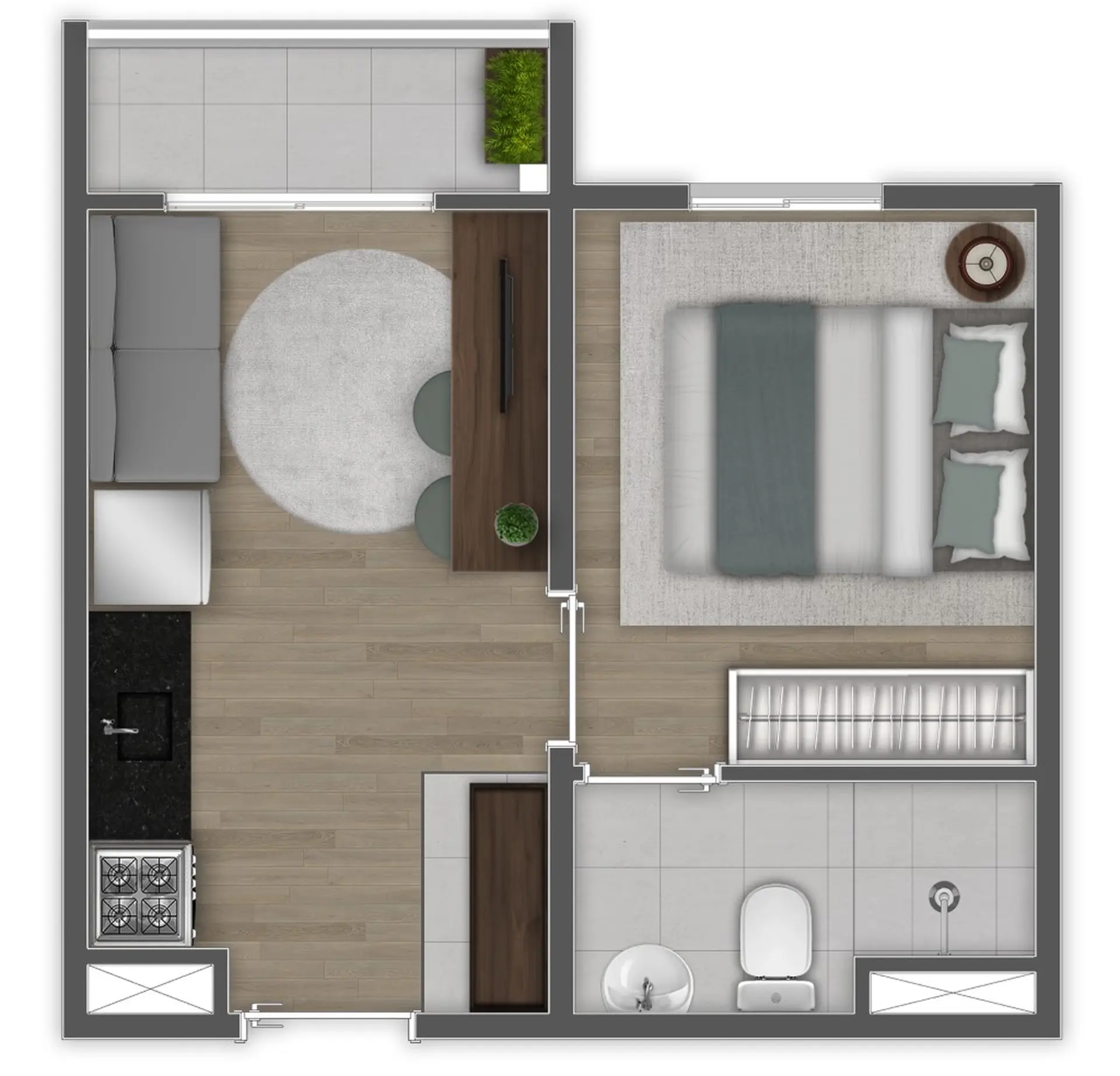 Planta 1 – Mundo Apto Estação Borba Gato