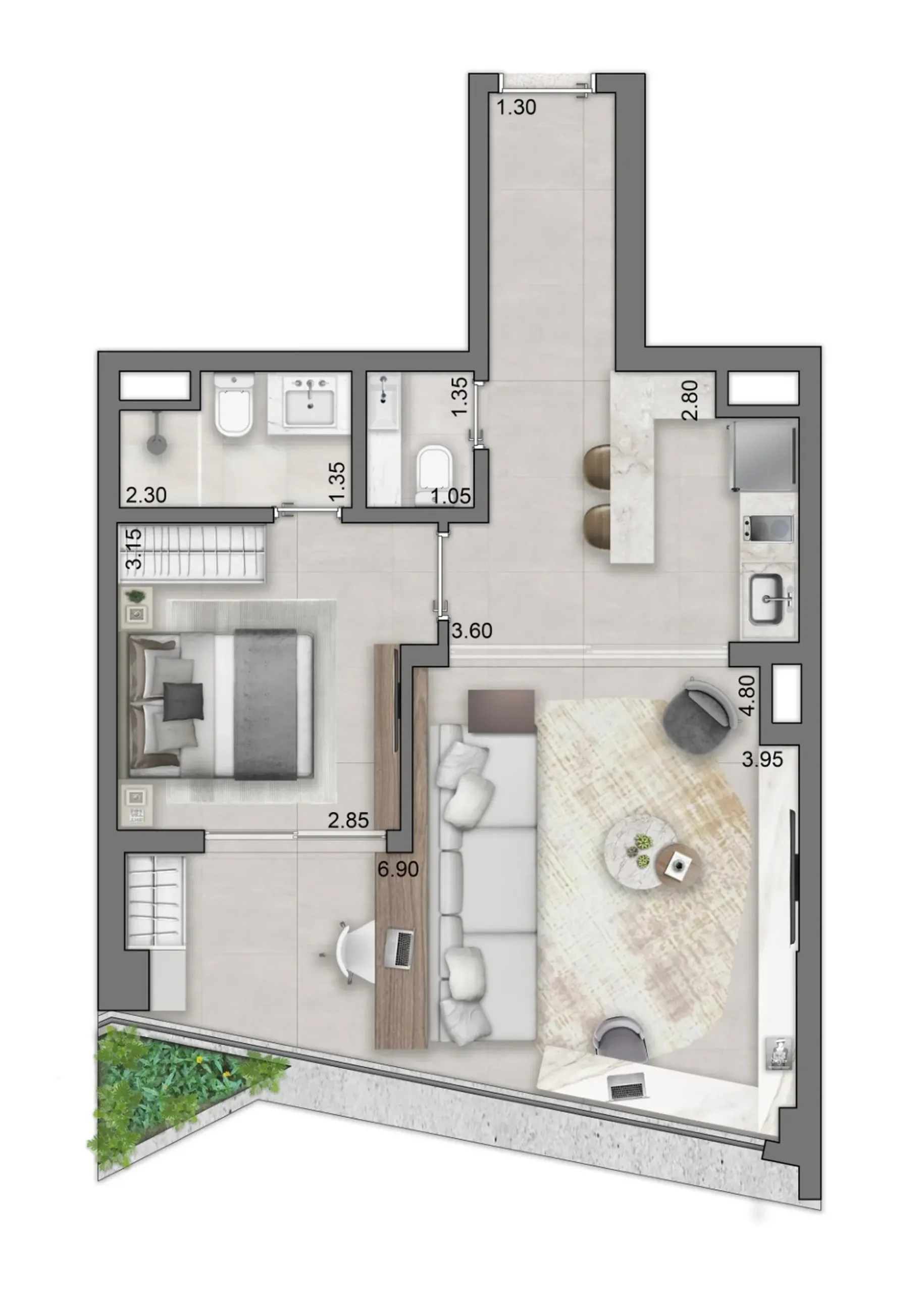 Planta 2 – On The Sky Cyrela by Yoo