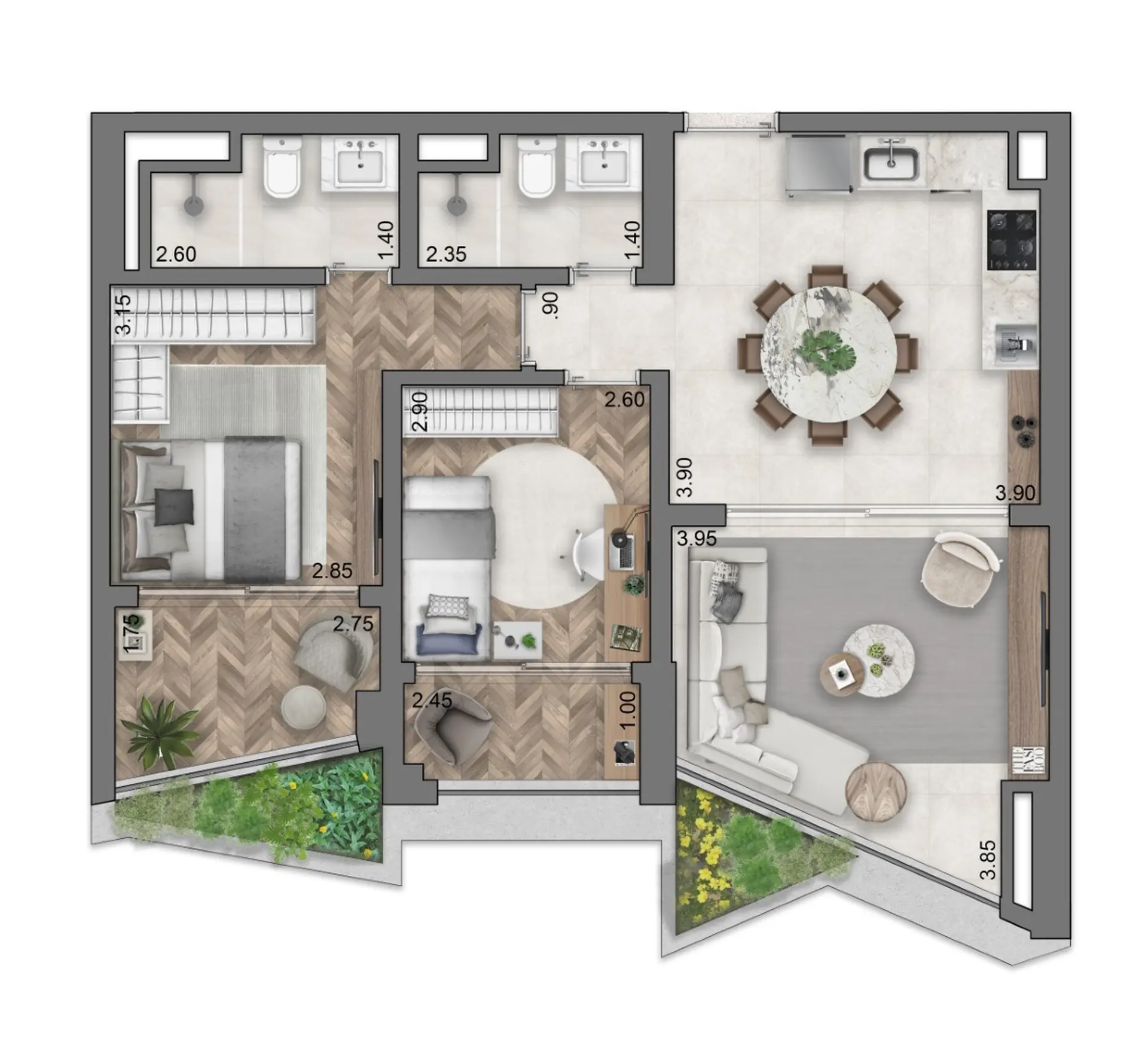 Planta 3 – On The Sky Cyrela by Yoo