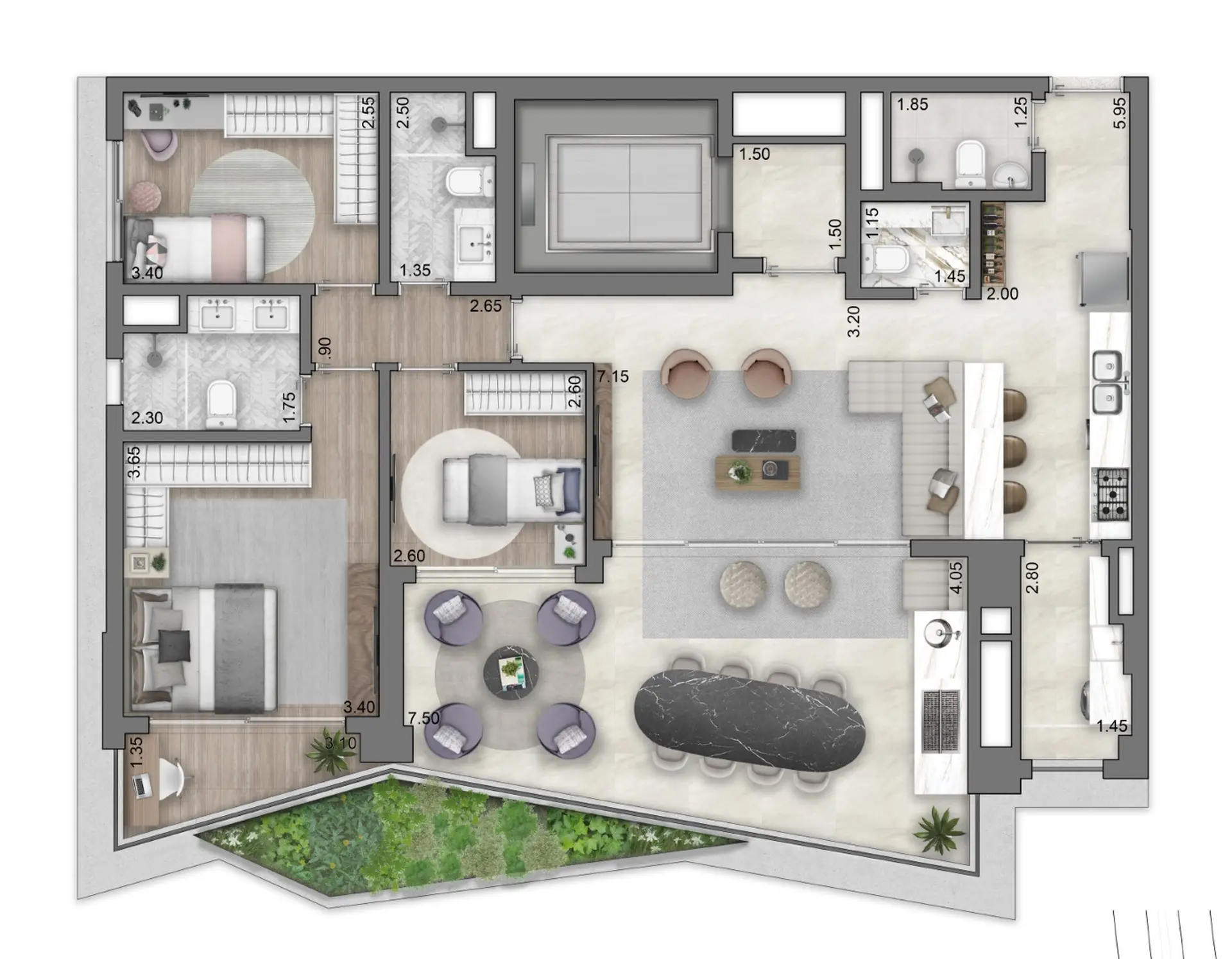 Planta 4 – On The Sky Cyrela by Yoo