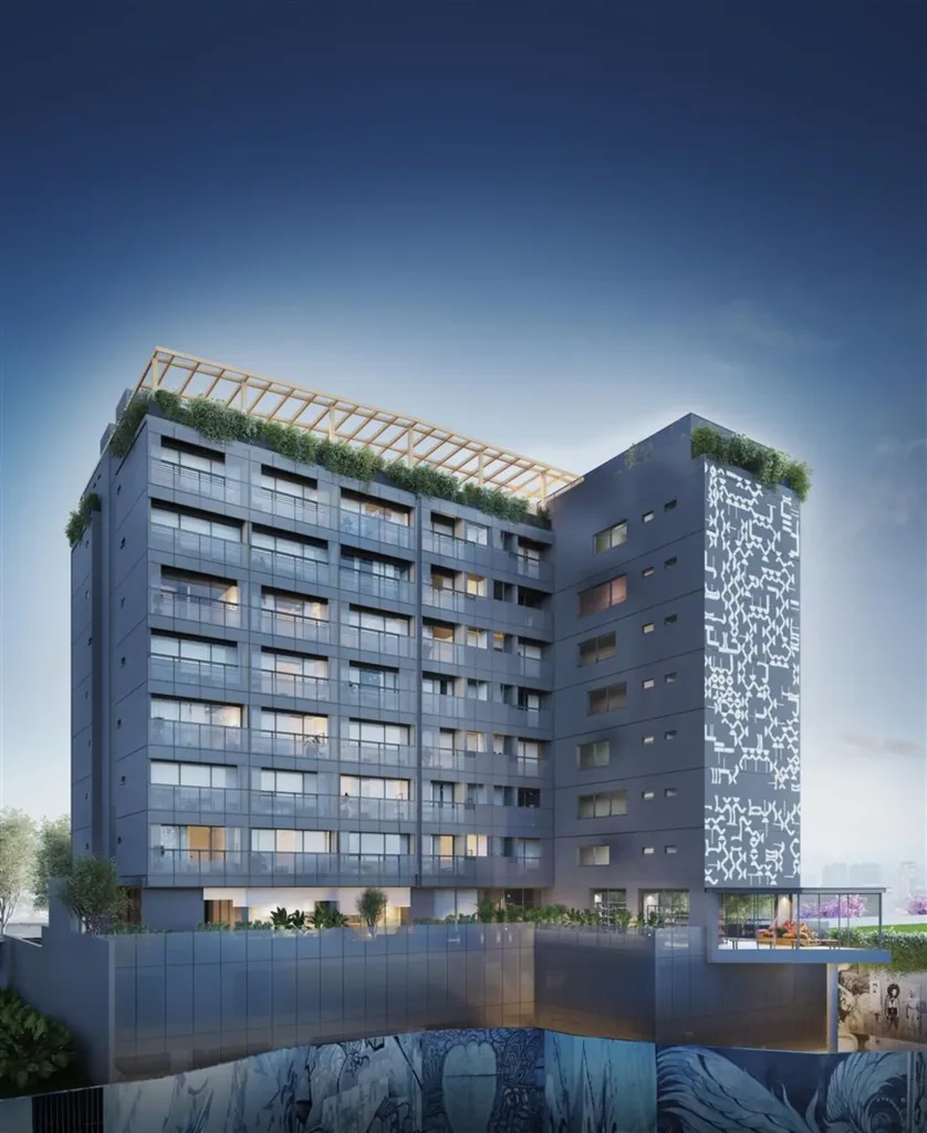 Fachada do empreendimento Pop Grafite – Residencial
