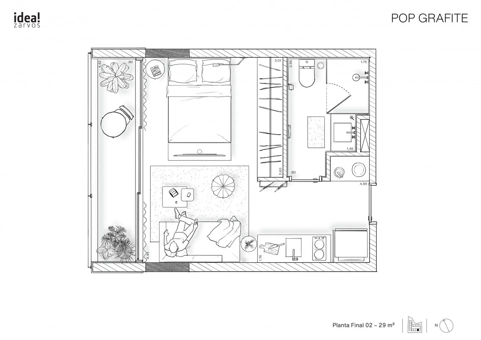 Planta 3 – Pop Grafite – Residencial