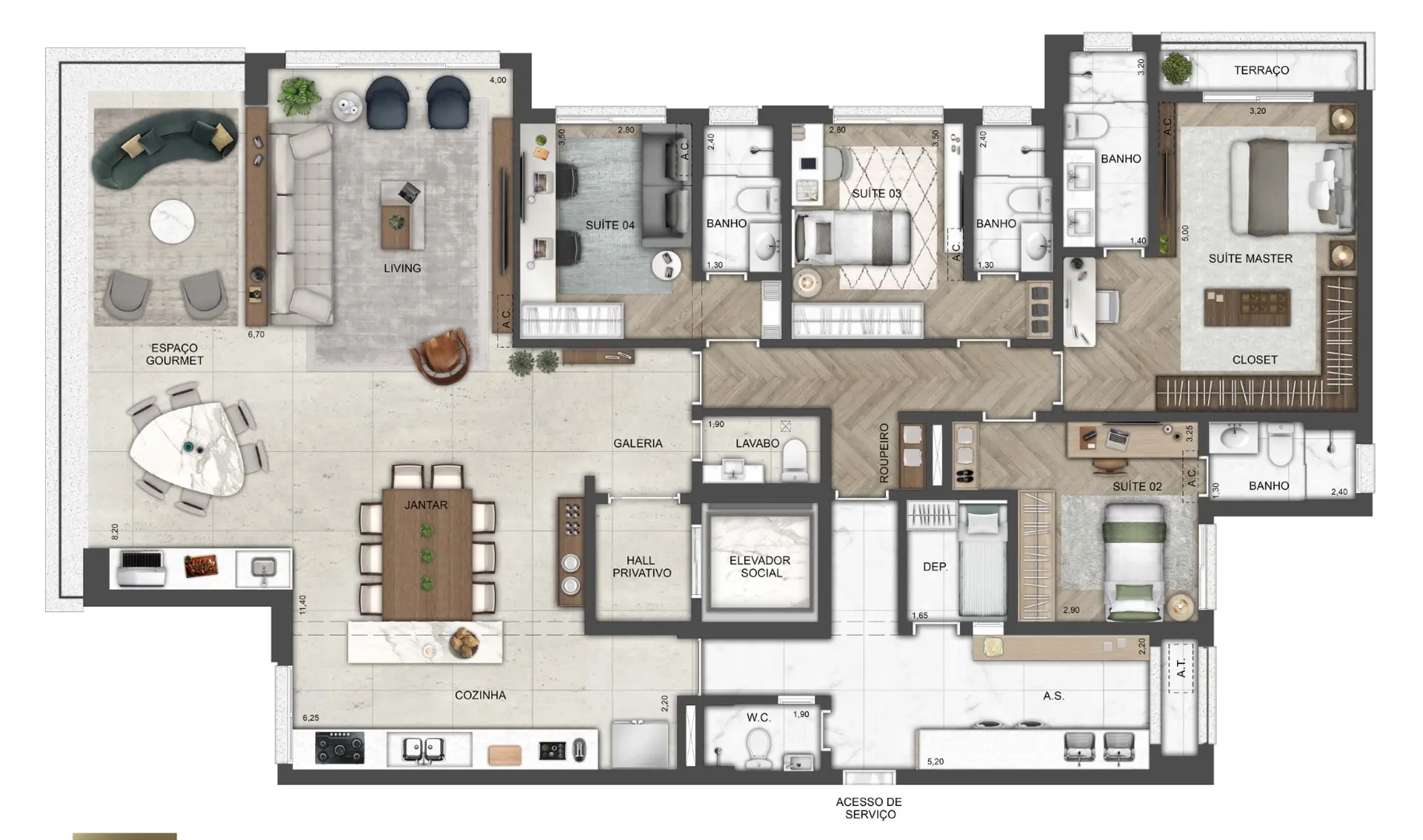 Planta 1 – Terraro Vila Romana