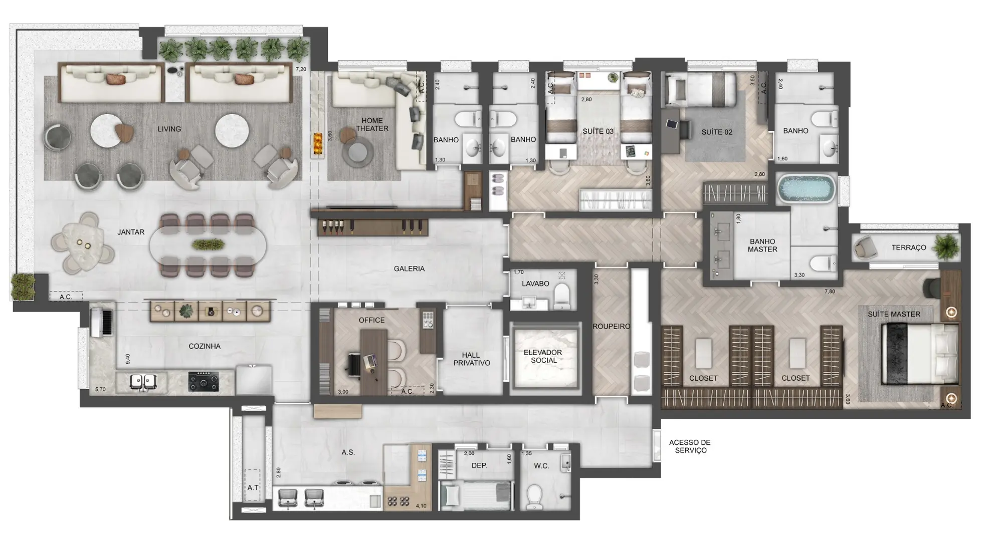 Planta 3 – Terraro Vila Romana