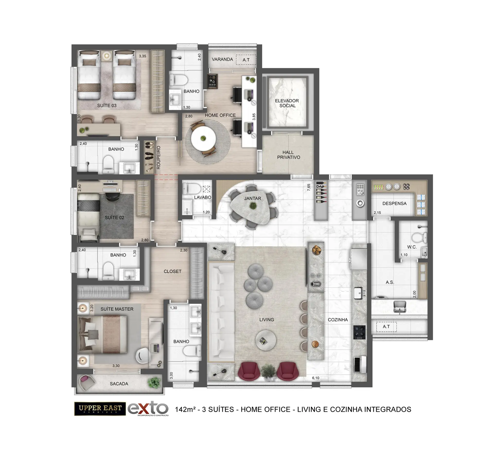 Planta 3 – Upper East Perdizes