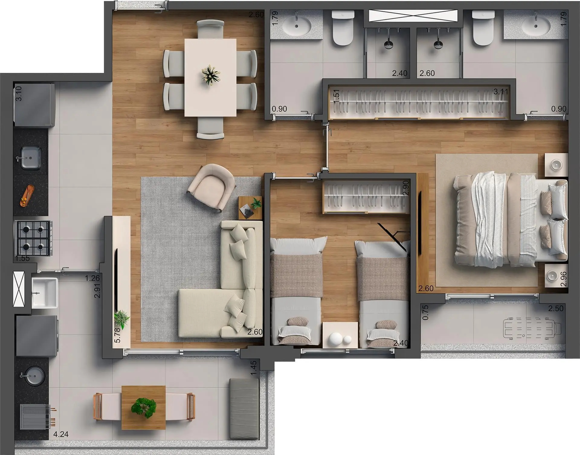 Planta 1 – Villa Pio – Residencial