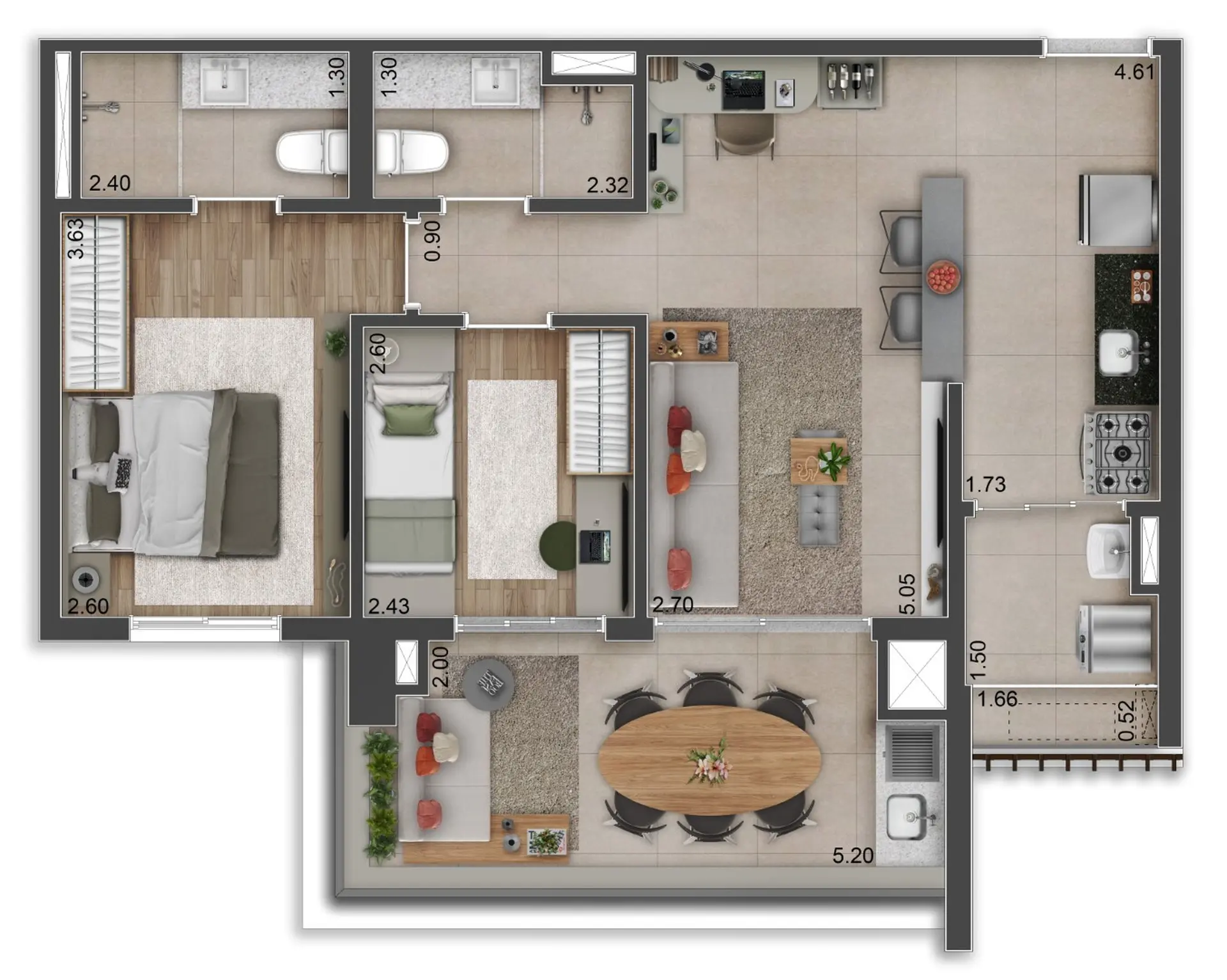 Planta 1 – Vis Vila Mascote