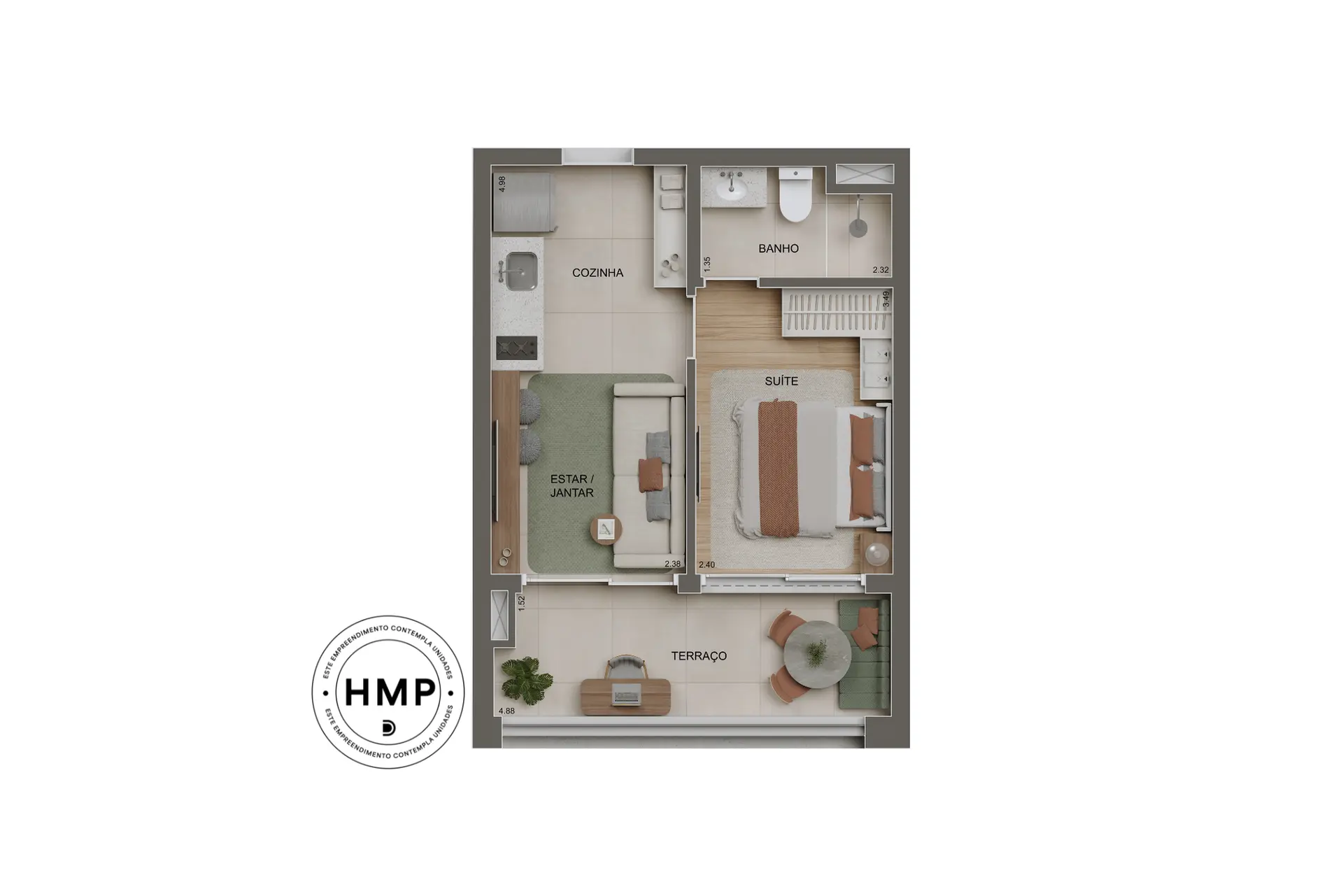 Planta 1 – Alameda Tatuapé Condomínio Clube Home Spaces