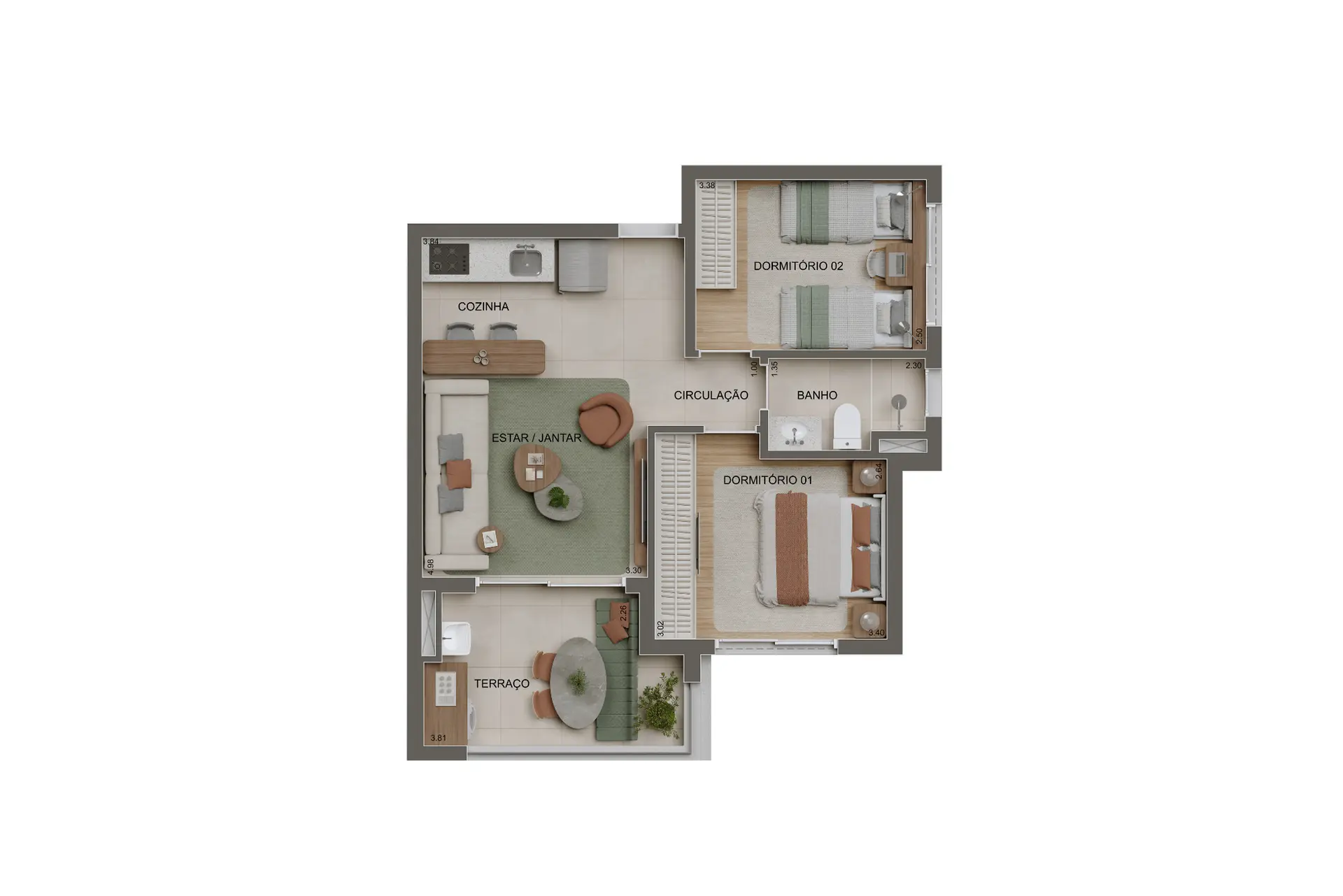 Planta 2 – Alameda Tatuapé Condomínio Clube Home Spaces