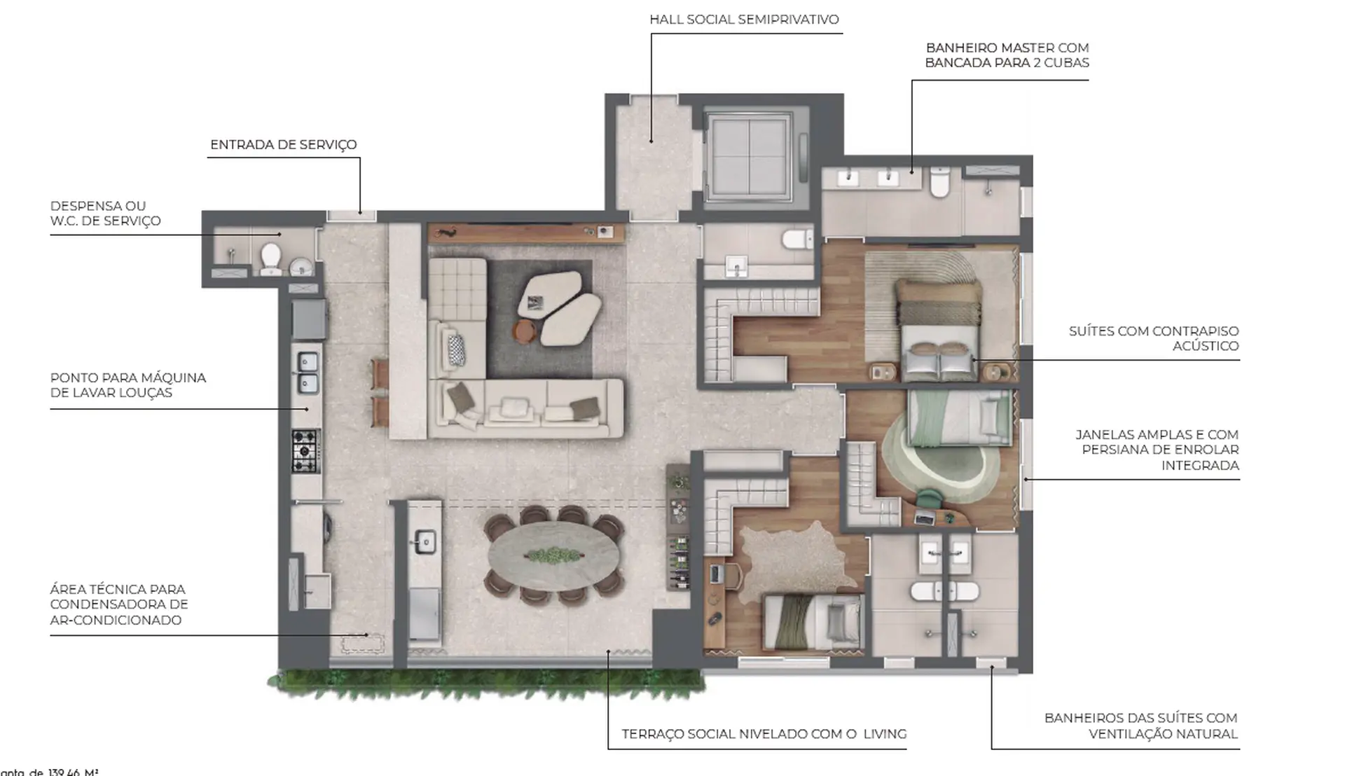 Planta 3 – Almá Pinheiros