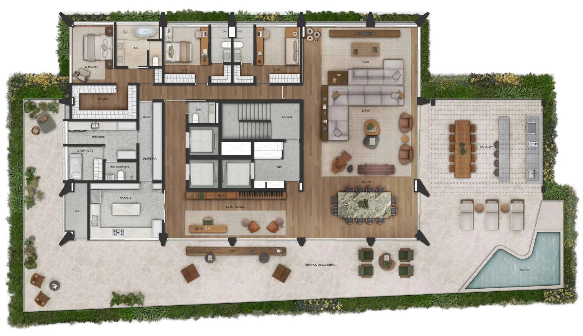 Planta 2 – Arbórea Jardins