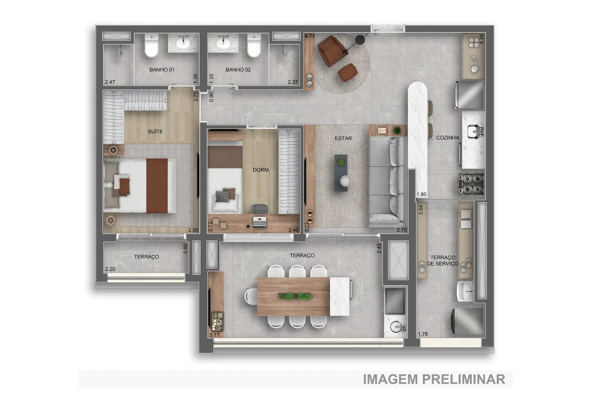 Planta 1 – Auge Resort Tatuapé Residences