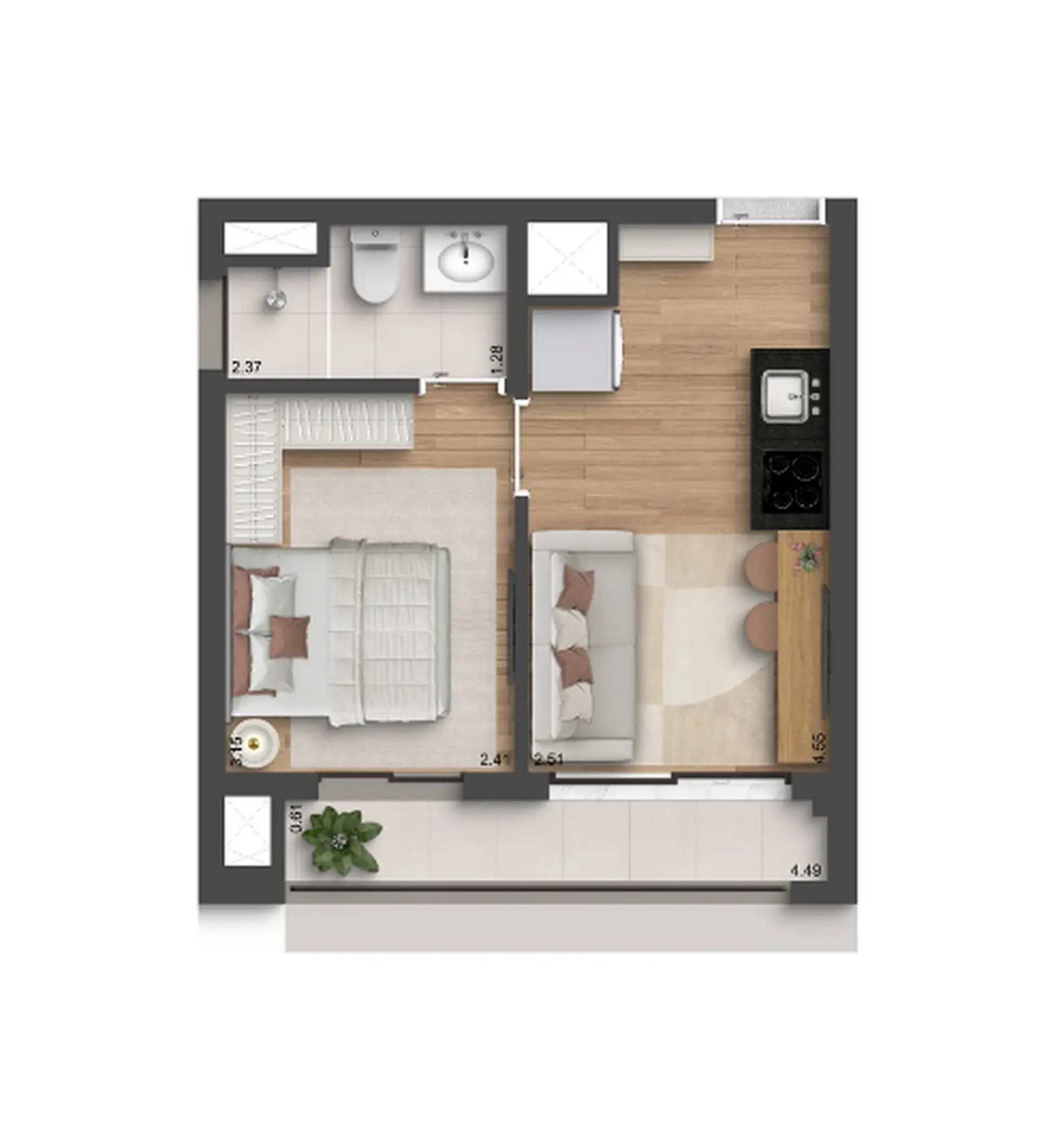 Planta 2 – Auren Studios Vila Clementino