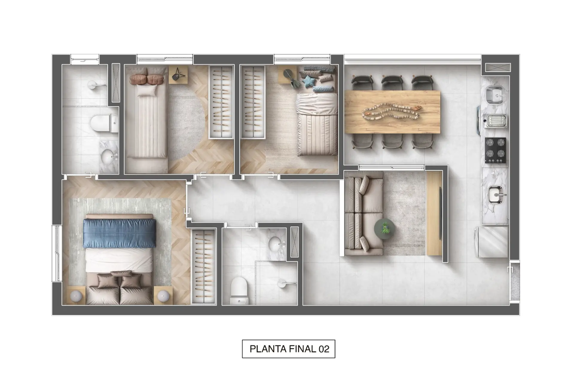 Planta 1 – Blue Park – Residencial