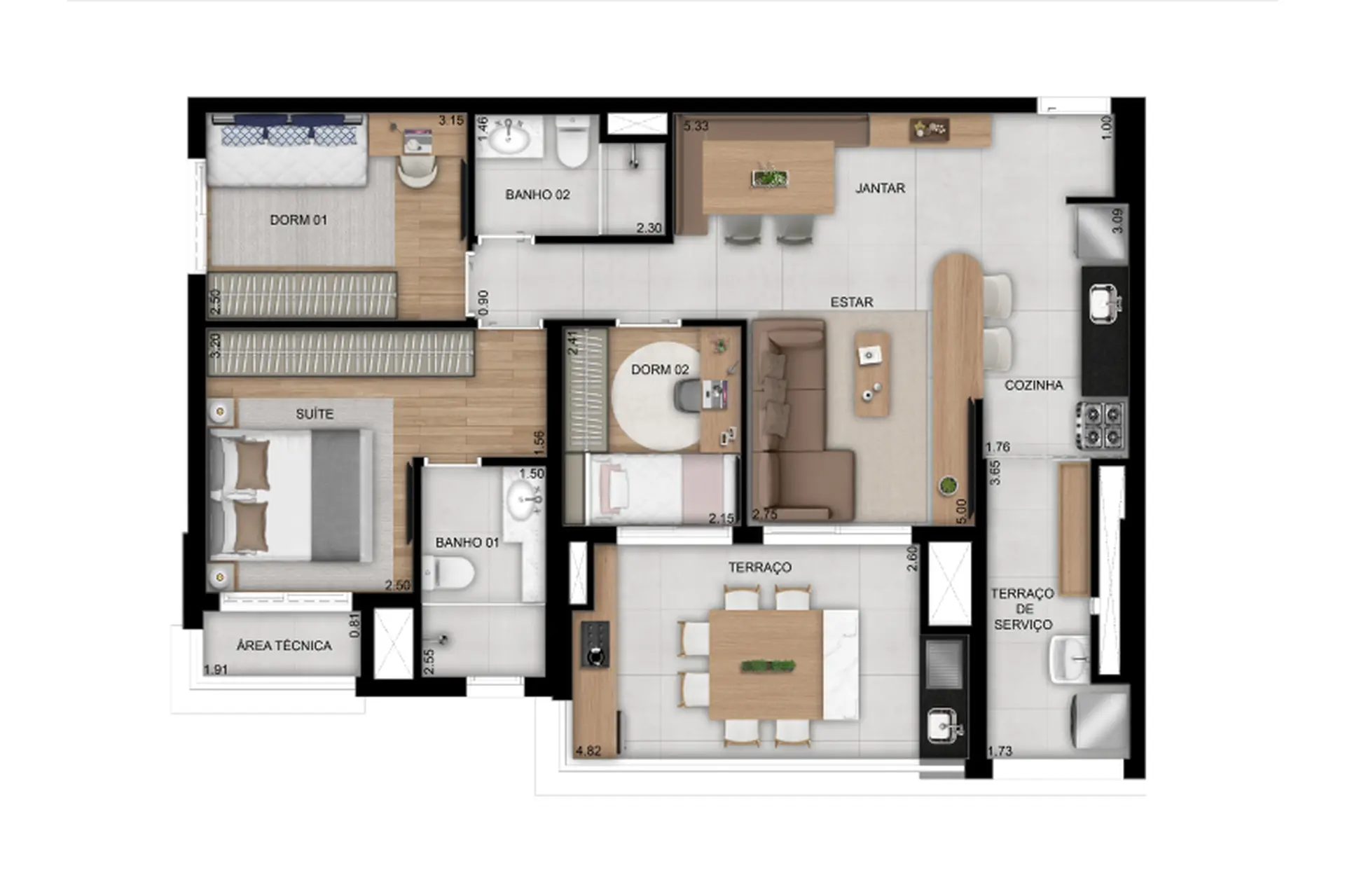 Planta 1 – Club Station Parque Vila Ema