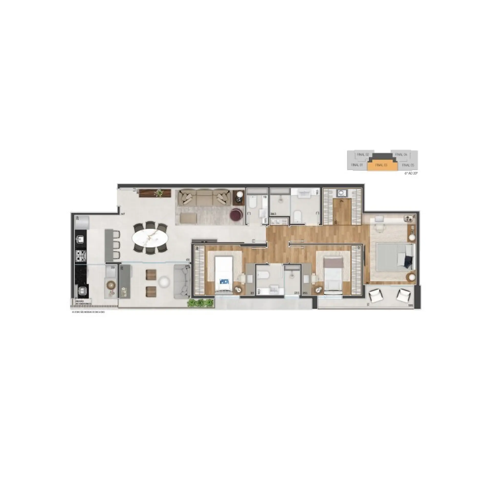 Planta 3 – Diamond Jardins