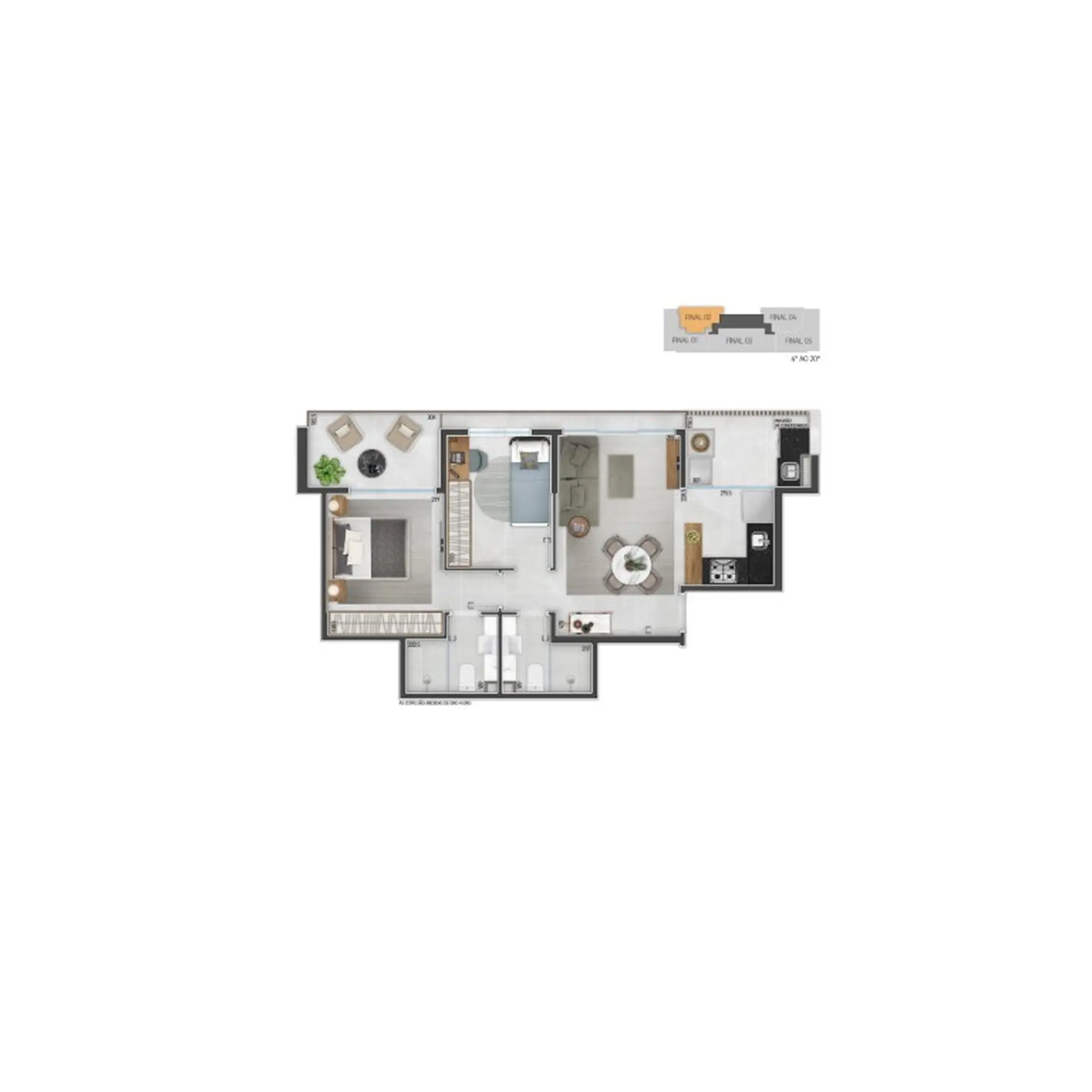 Planta 1 – Diamond Jardins
