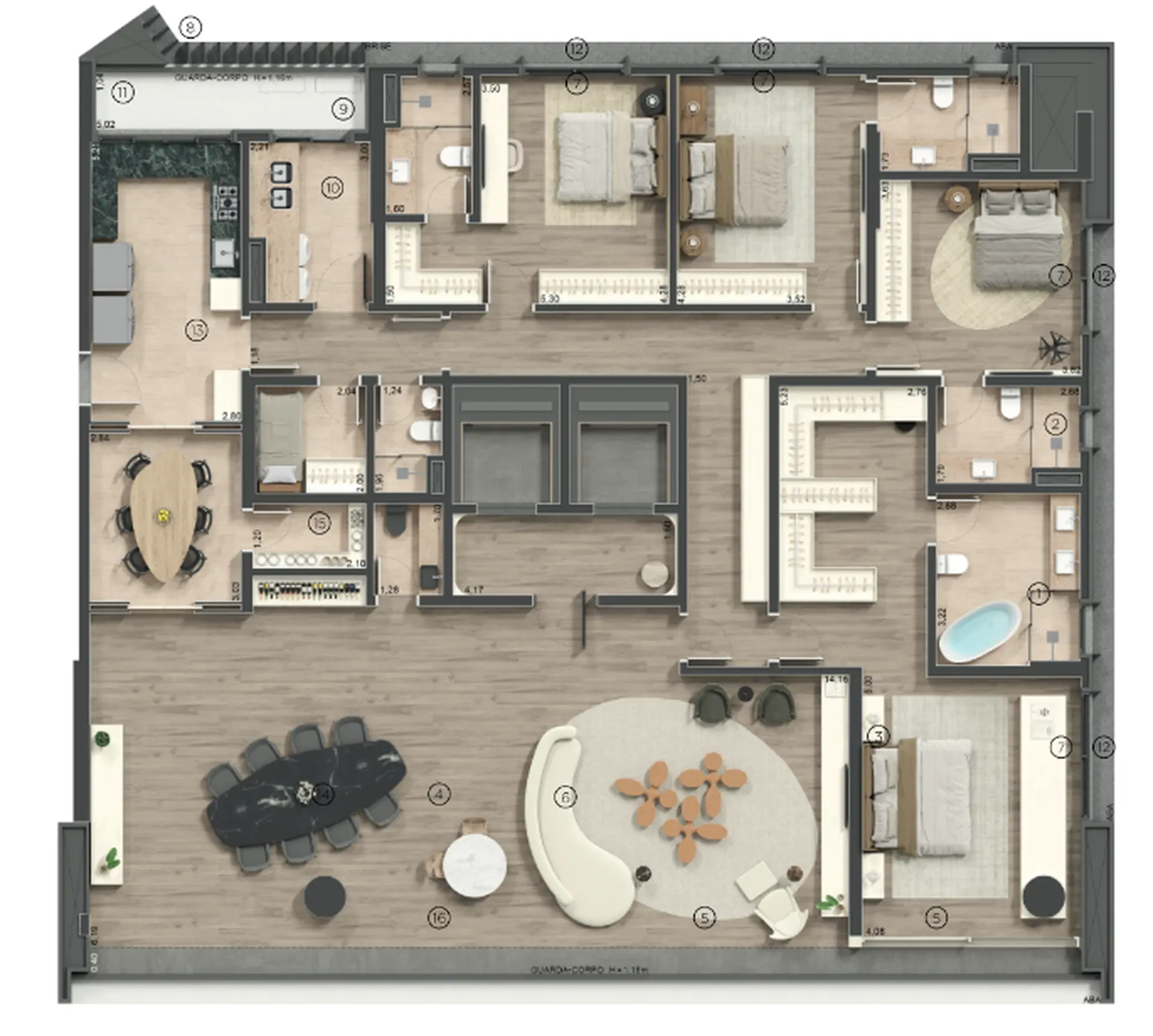 Planta 1 – Enora Residence