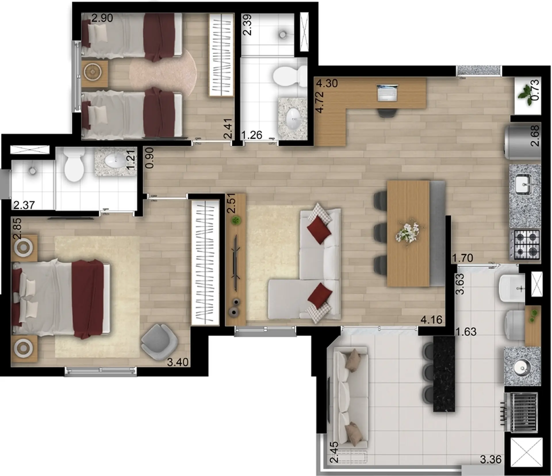 Planta 1 – Gran Sky