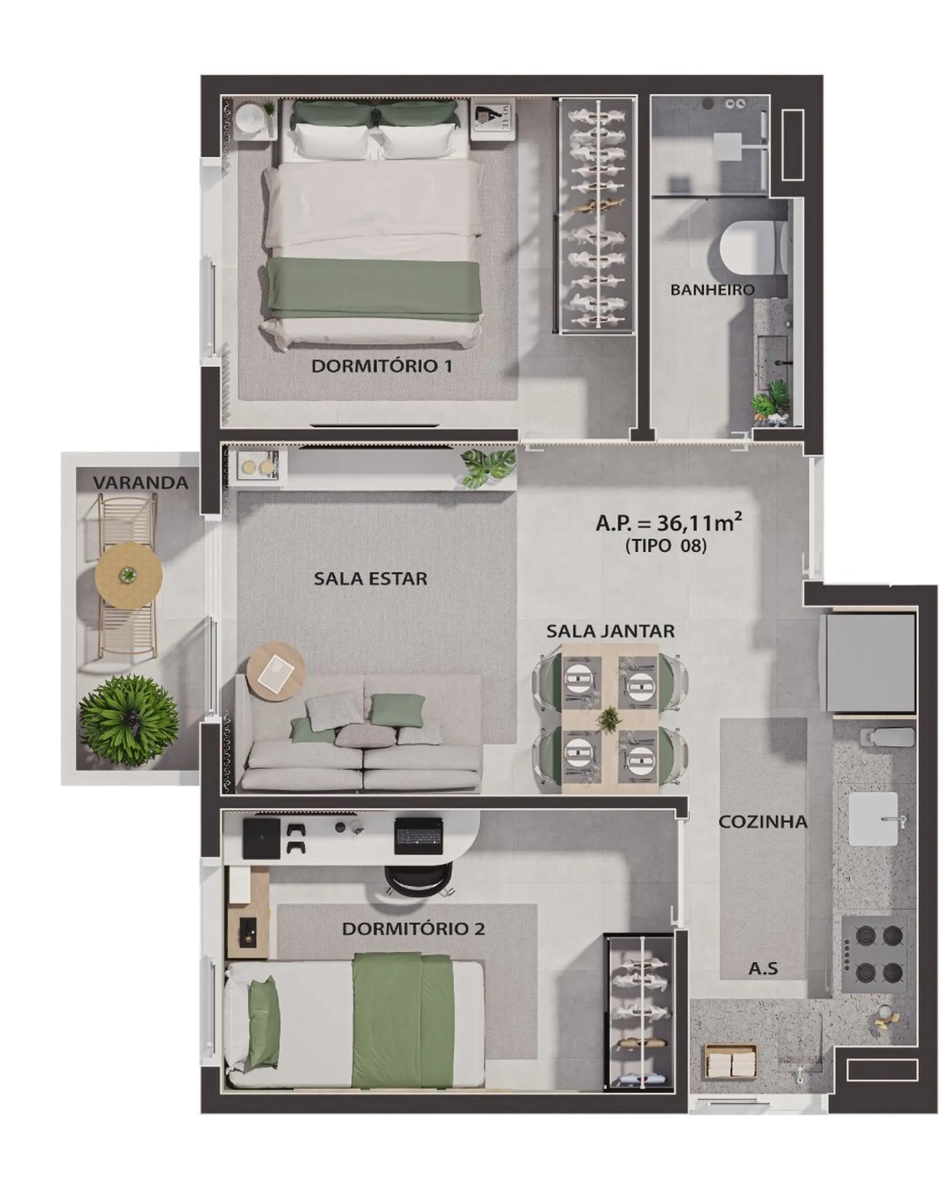 Planta 3 – Jardins de Anália Franco