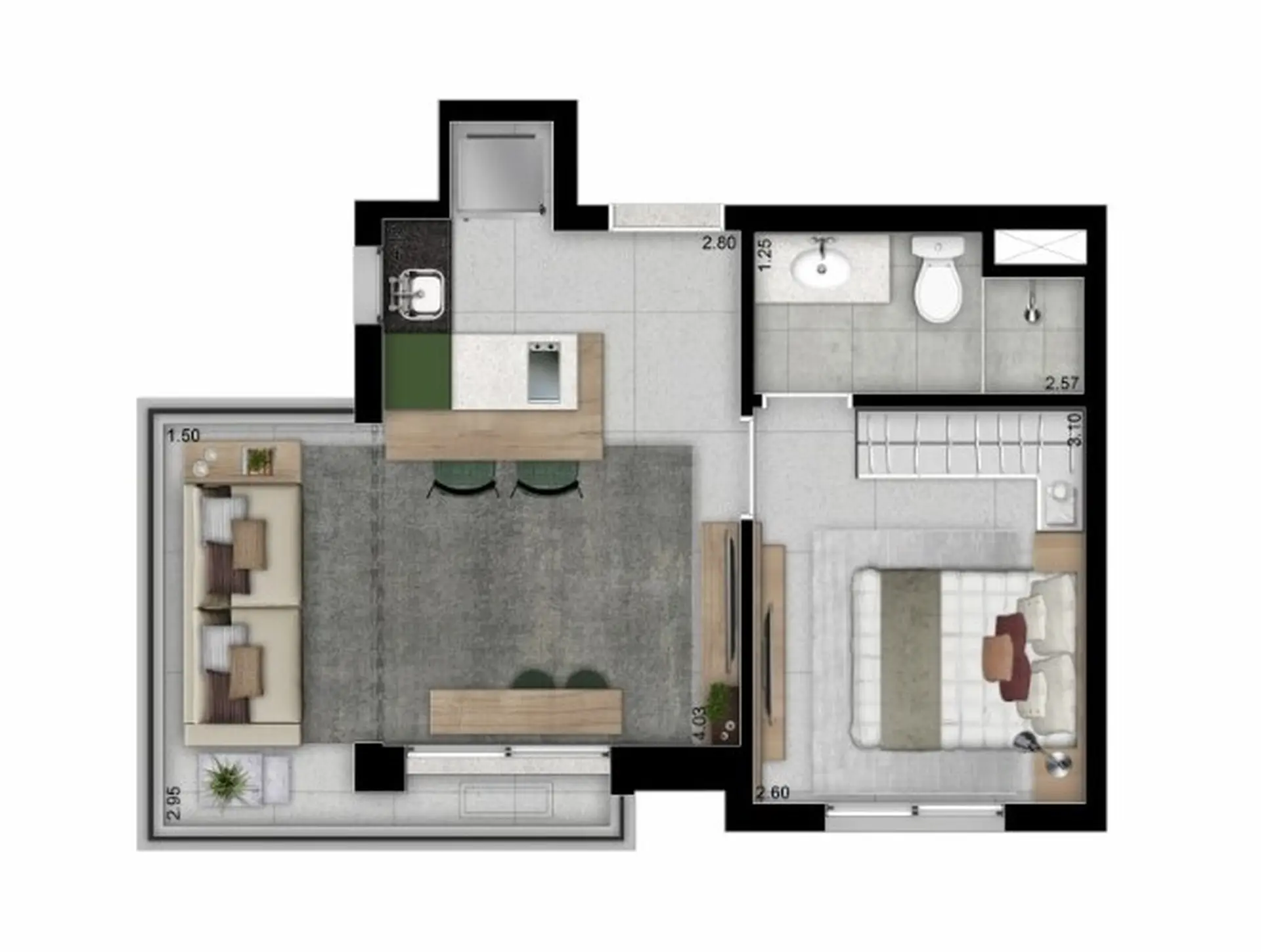 Planta 1 – Lucky Praça Sílvio Romero